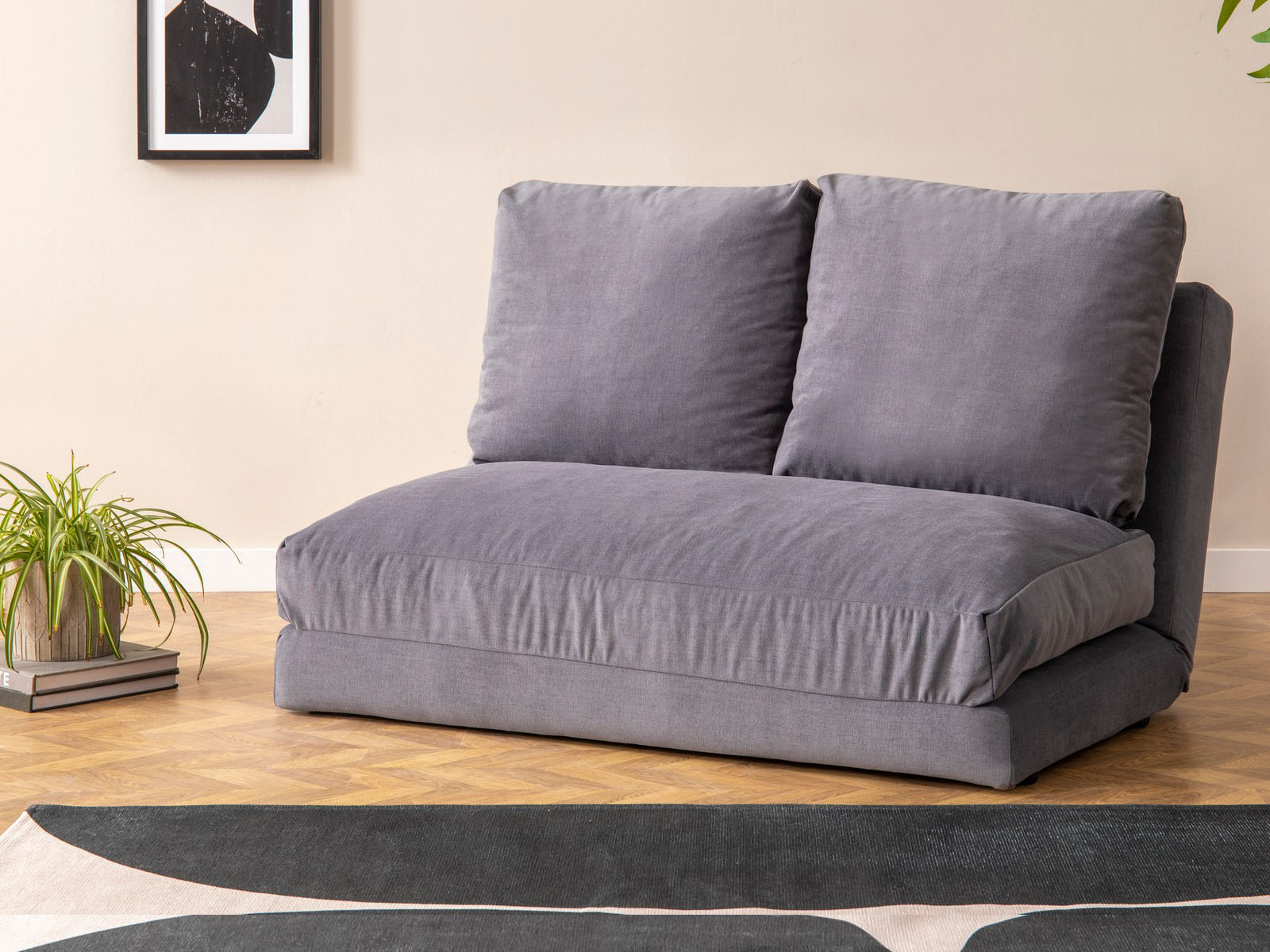 Canapé convertible TADAM 2 places gris