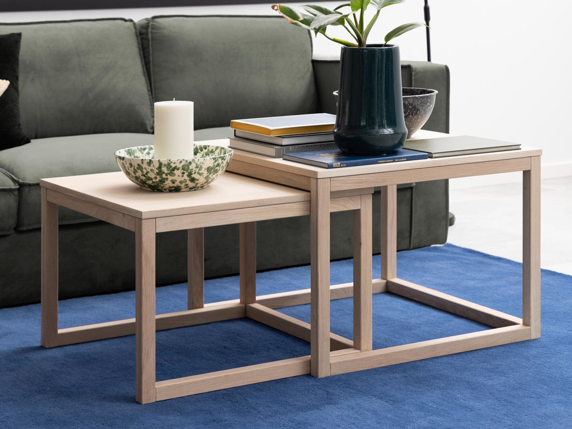 Set de 2 tables basses CORNELIS 70 cm chêne