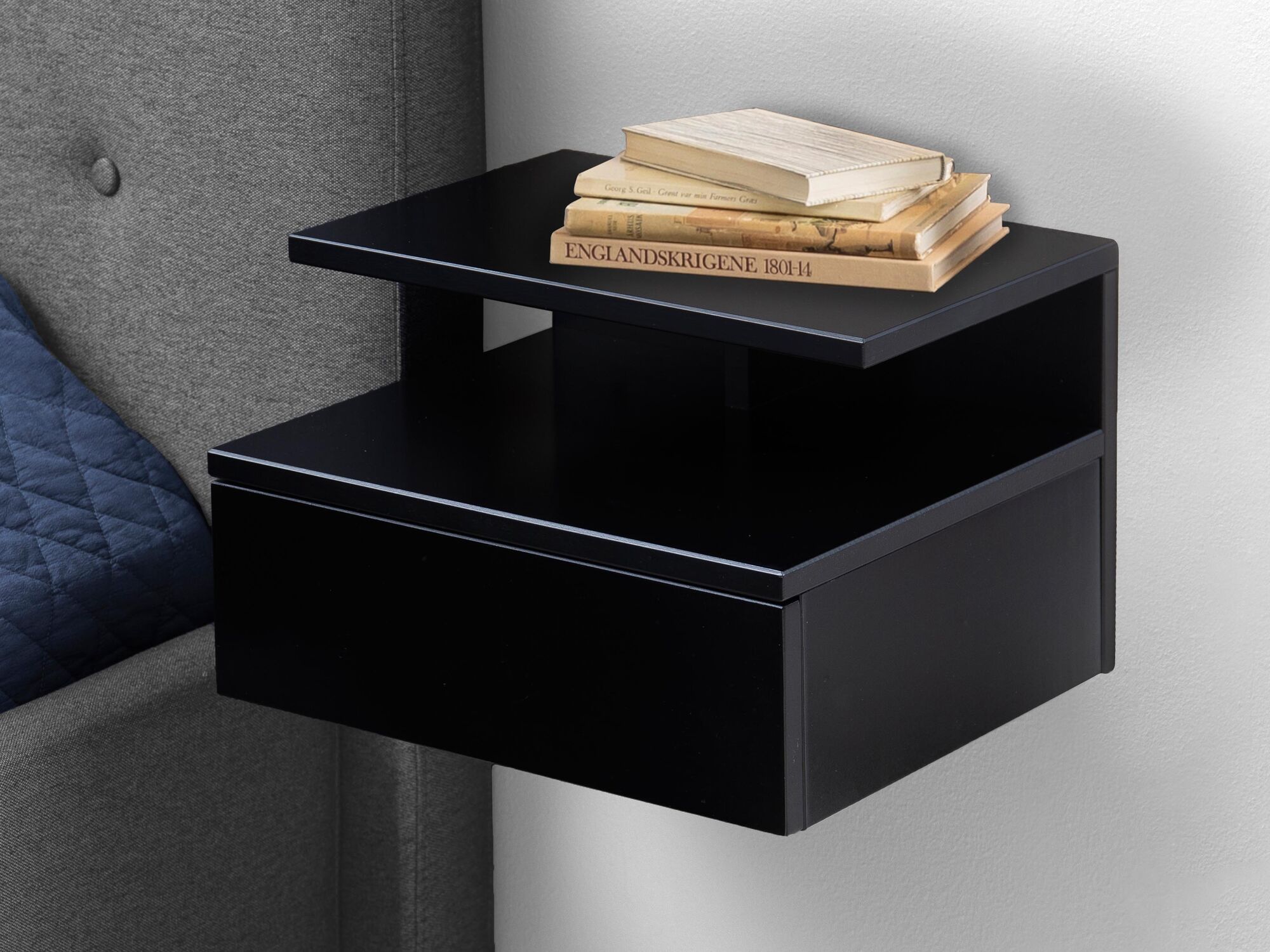 Table de chevet ASHIEL 1 tiroir noir