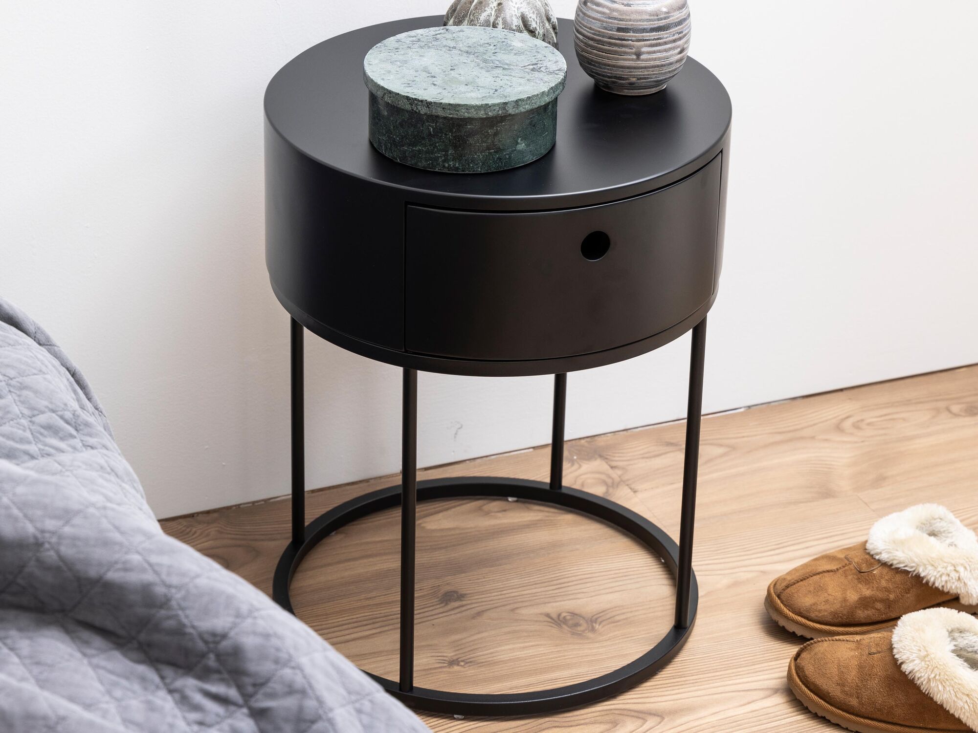 Chevet POPPY 1 tiroir noir