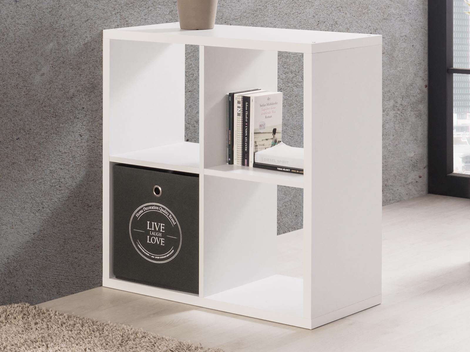 Bibliothèque MAXIM 4 niches (72 cm) blanc