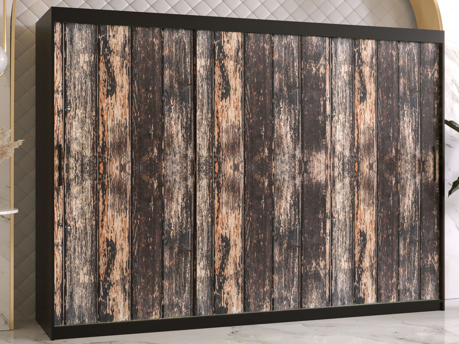 Armoire TODY 2 portes coulissantes 250 cm noir