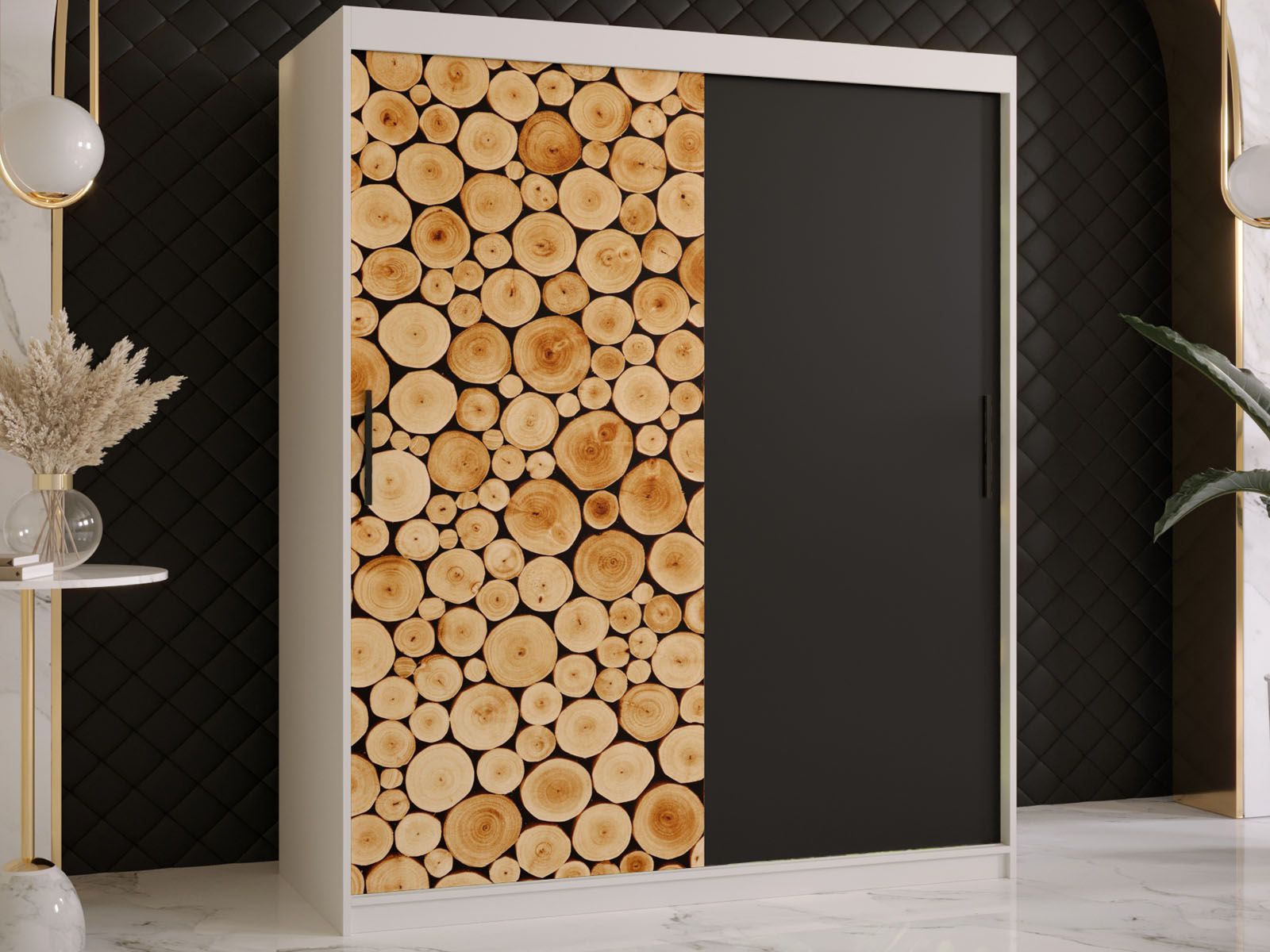 Armoire SOSNY 2 portes coulissantes 150 cm blanc