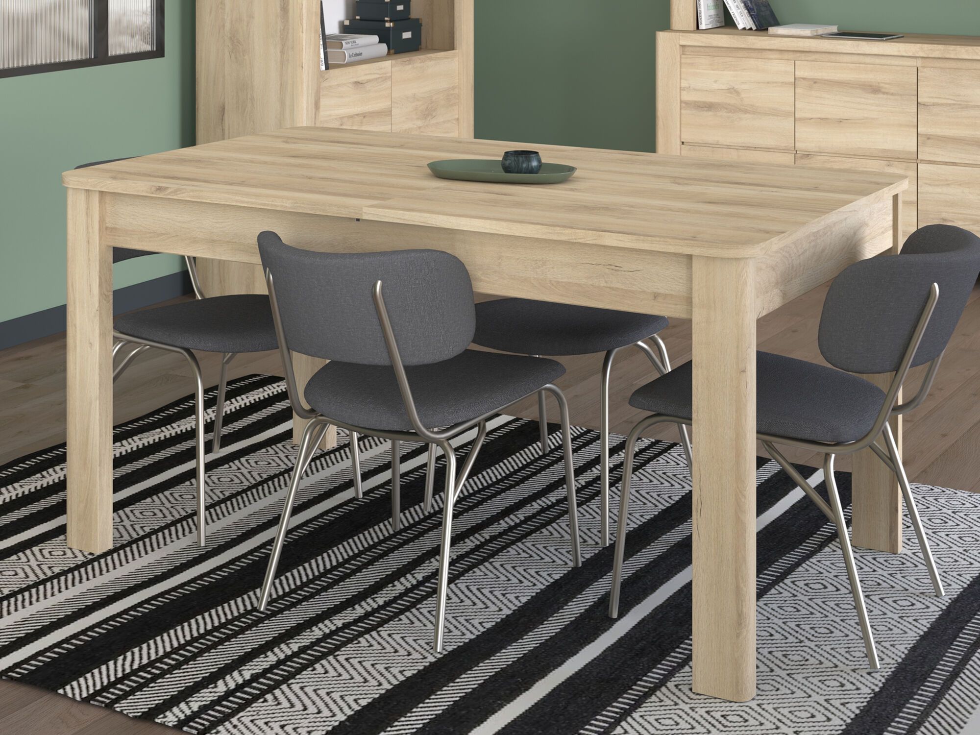 Table repas PORTORICO 156 > 191 cm chêne krönberg