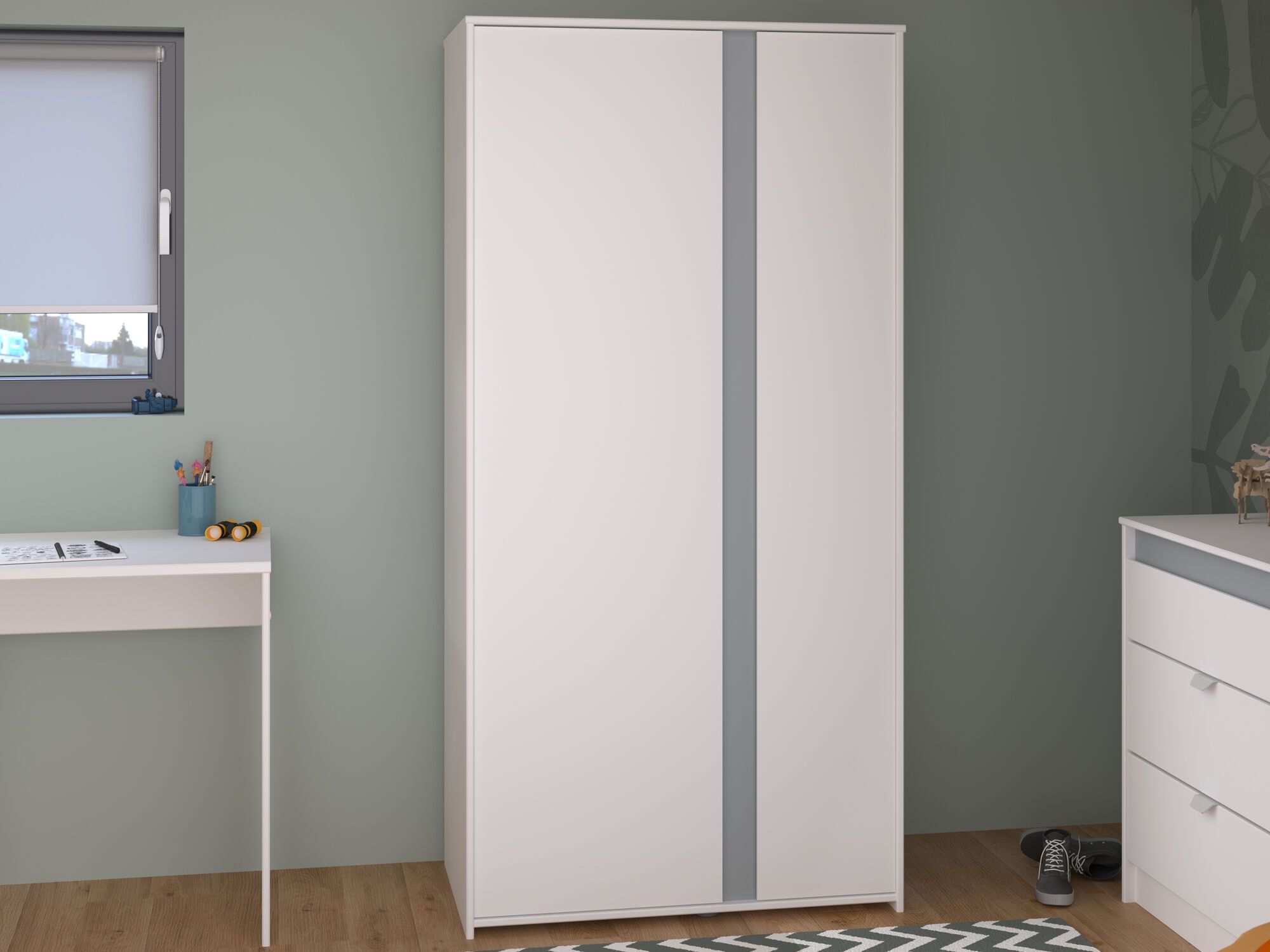Armoire PINOCCHIO 2 portes blanc