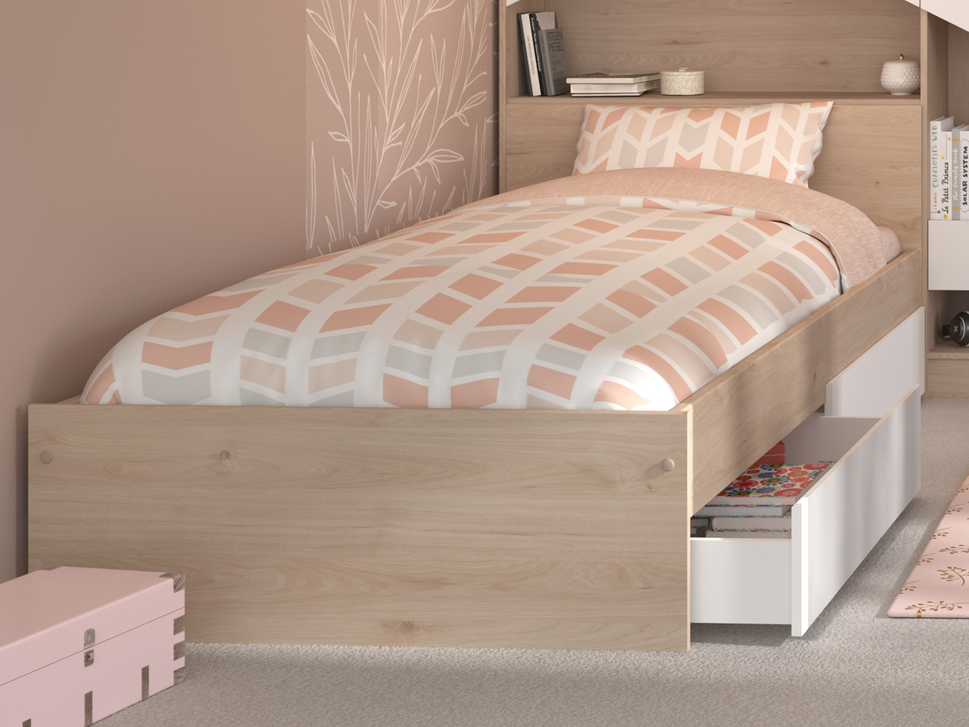 Lit Kocot Kids Kacper Blanc Sans Tiroir, Sans Matelas 180/80