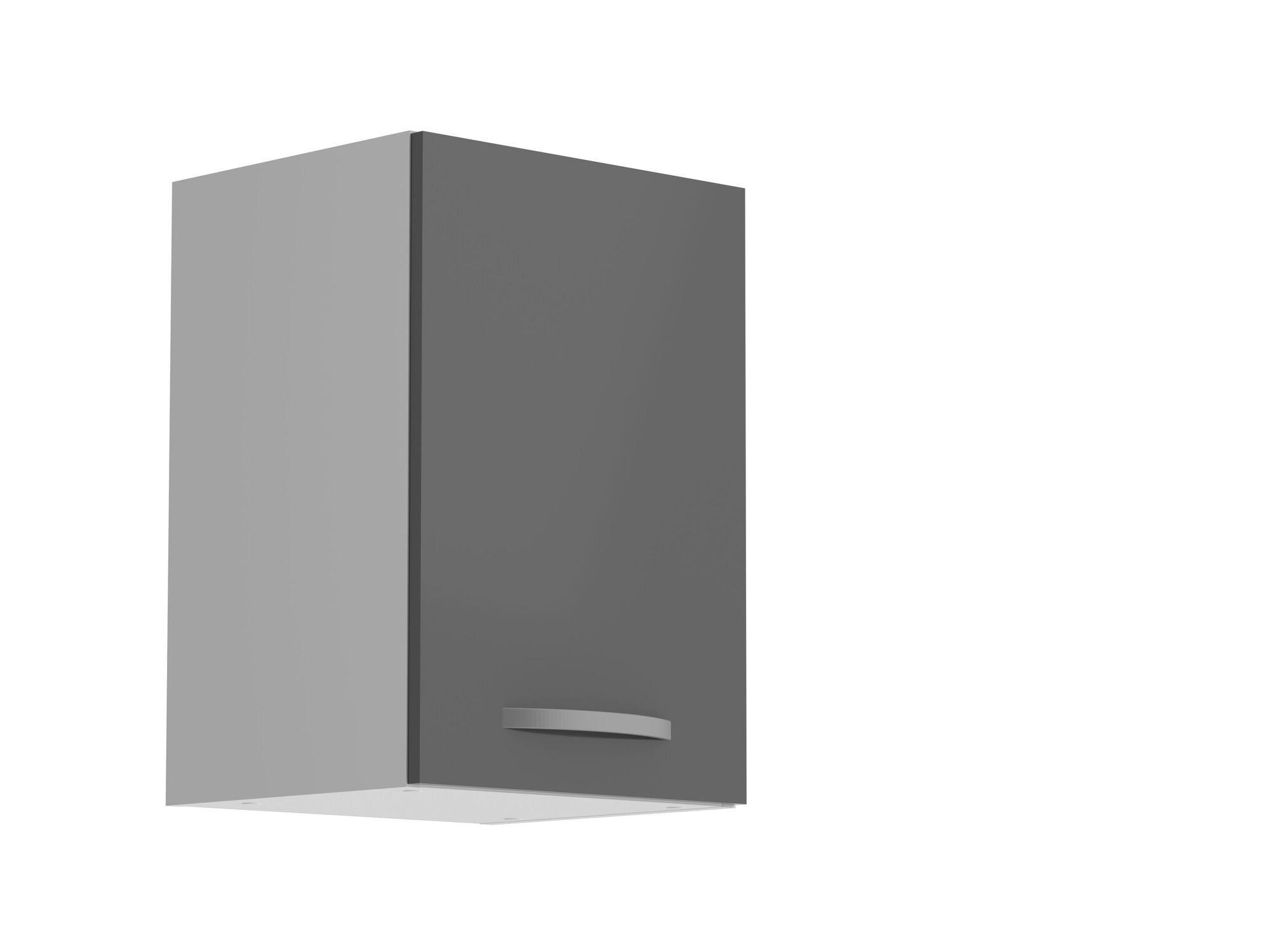 Meuble haut ECOTIC 40 cm 1 porte gris brillant