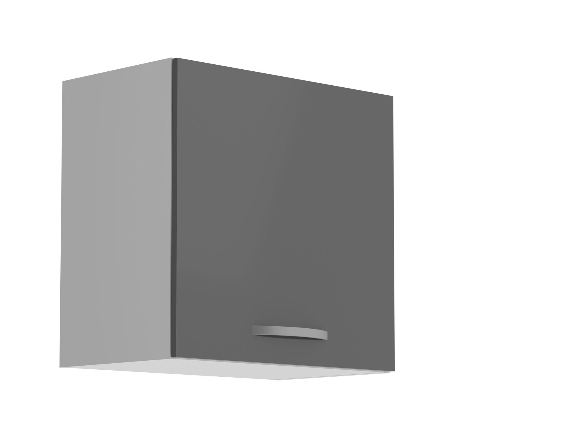 Meuble haut ECOTIC 60 cm 1 porte gris brillant