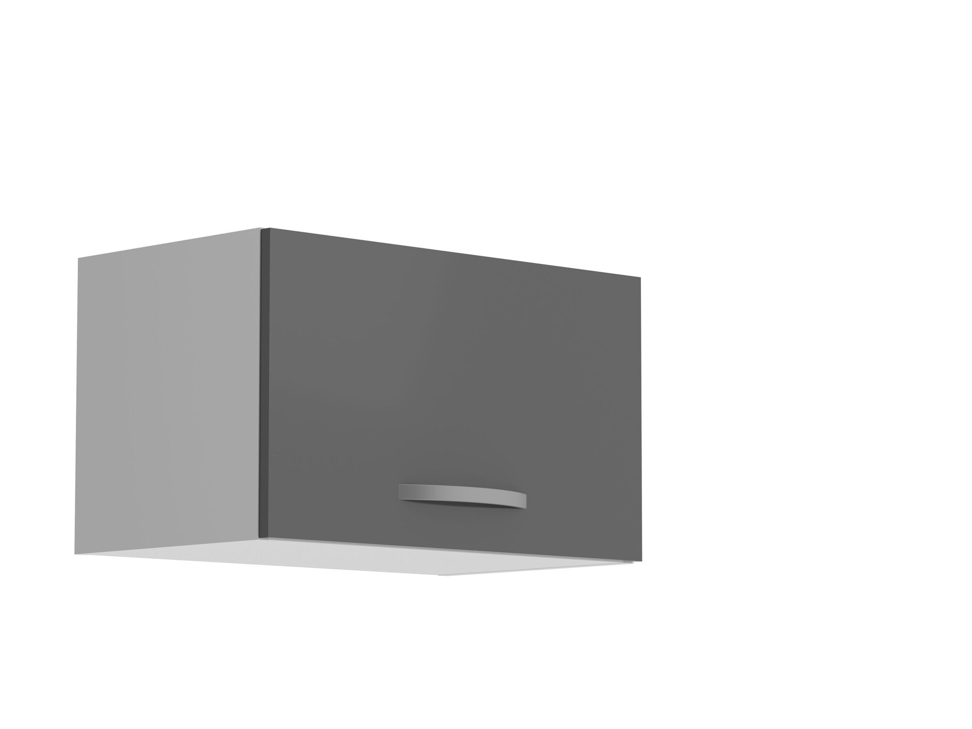Meuble haut horizontale ECOTIC 1 porte gris brillant