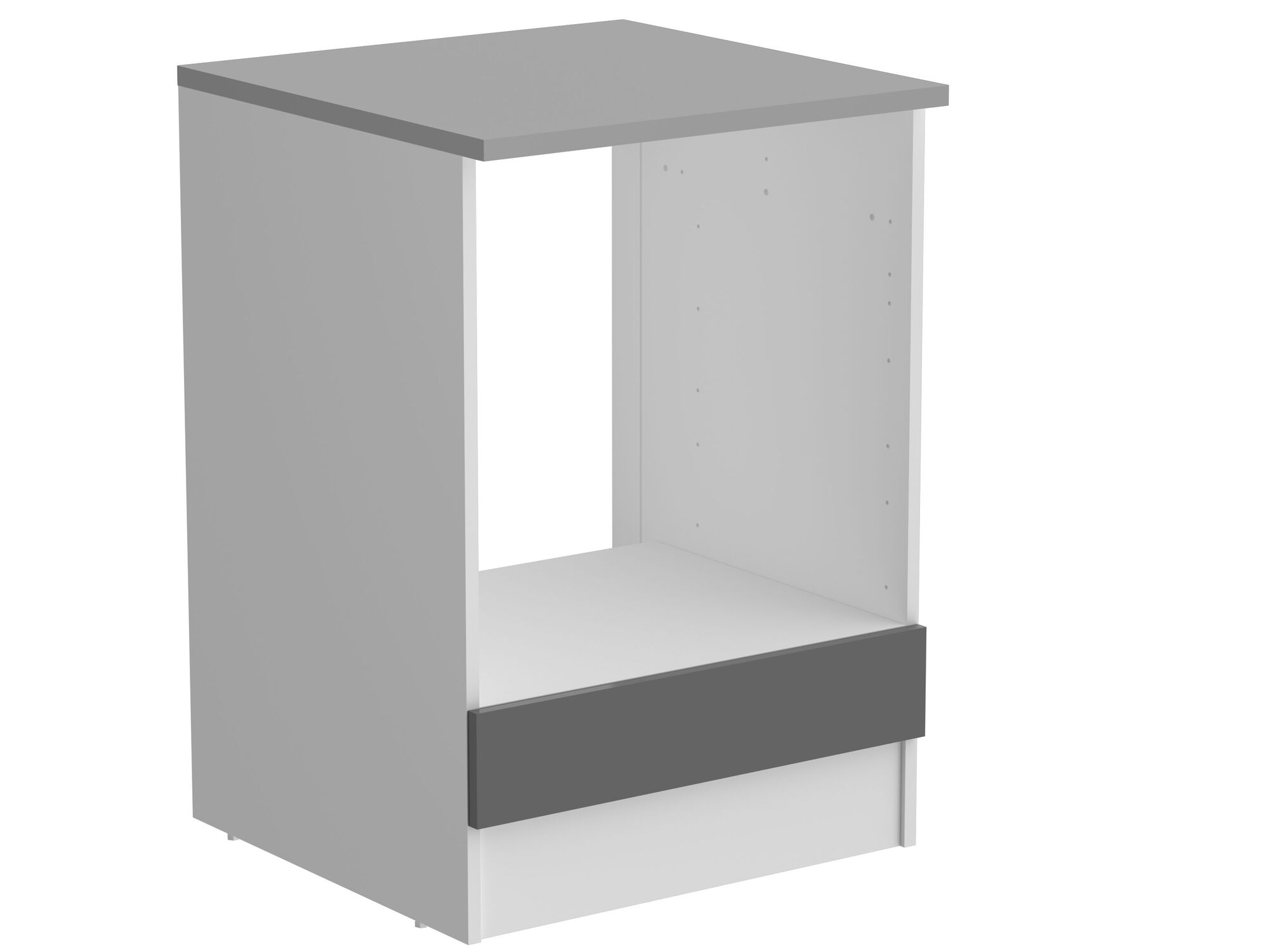 Meuble bas ECOTIC pour four encastrable gris brillant
