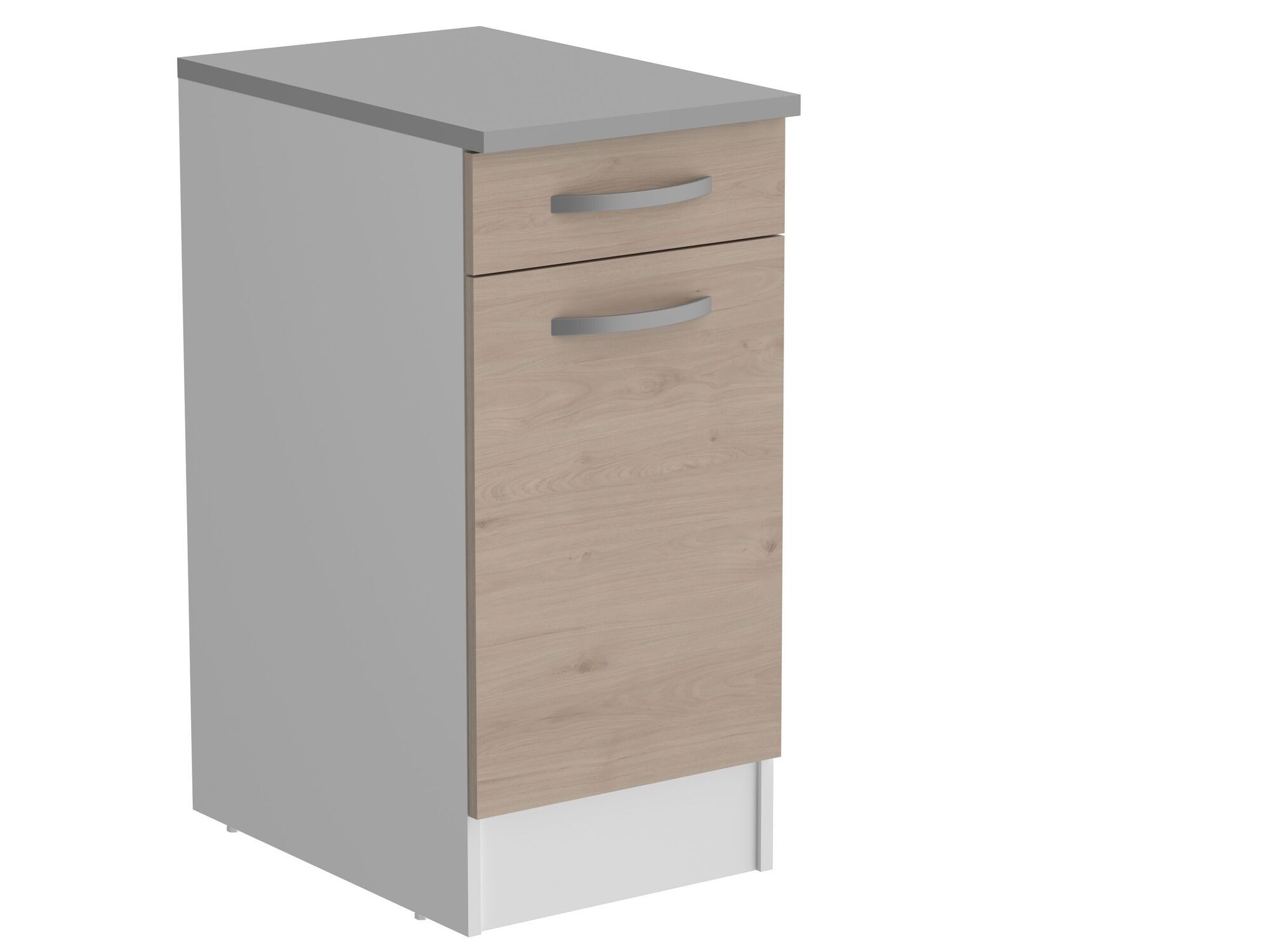 Meuble bas ECOTIC 1 porte 1 tiroir chêne jackson