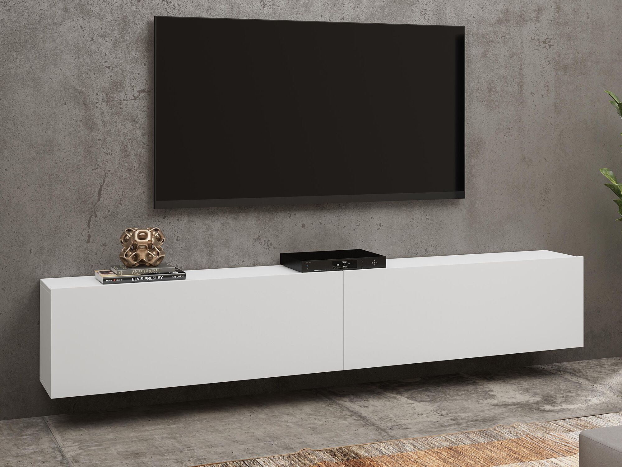 Meuble tv-hifi AVATAR 2 portes blanc