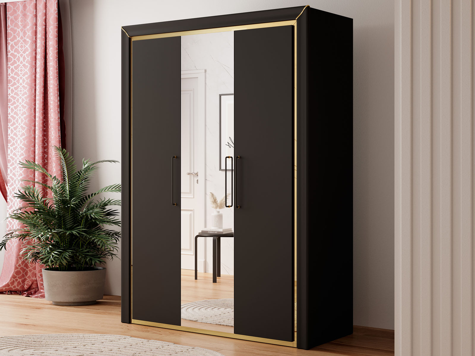 Armoire ARNOLI 3 portes noir