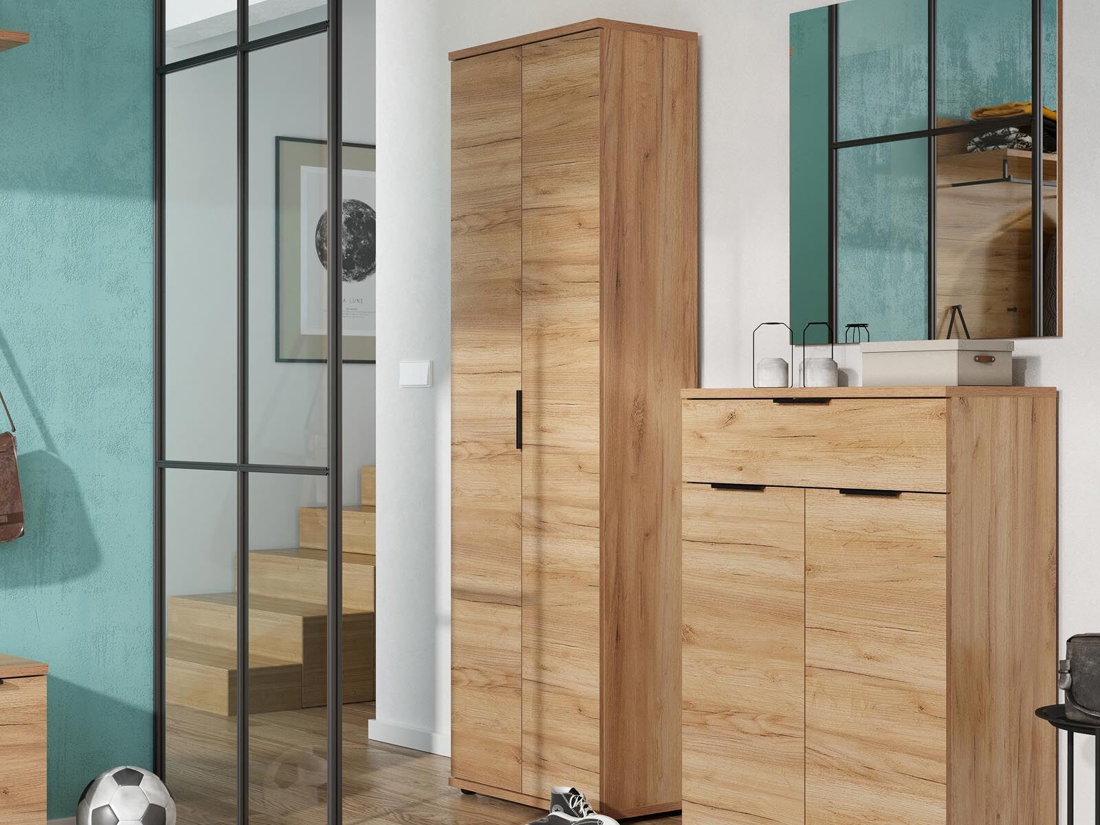 Armoire FREMY 2 portes chêne navarra