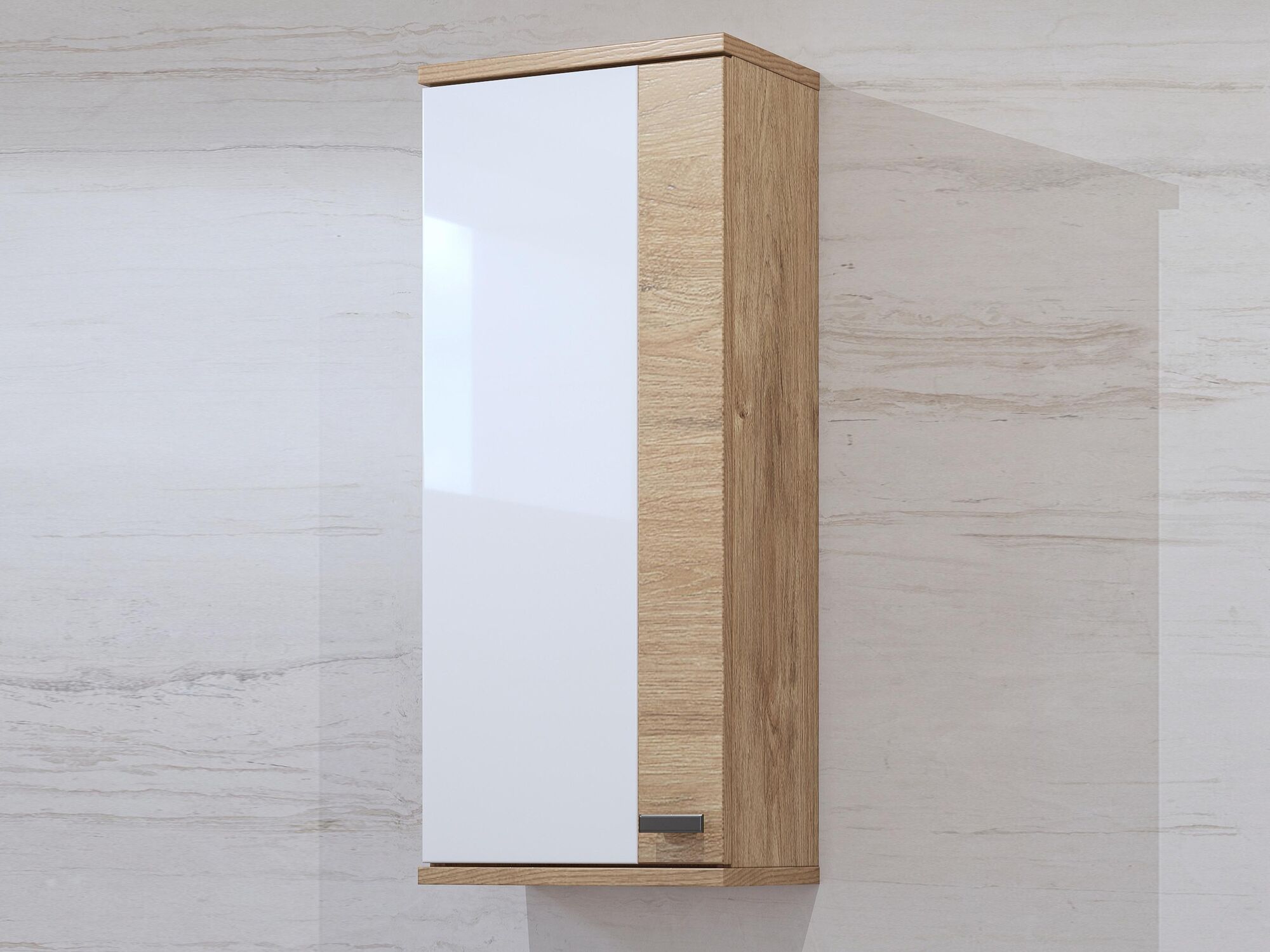 Armoire suspendue FAGOCHIA 1 porte blanc/chêne doré