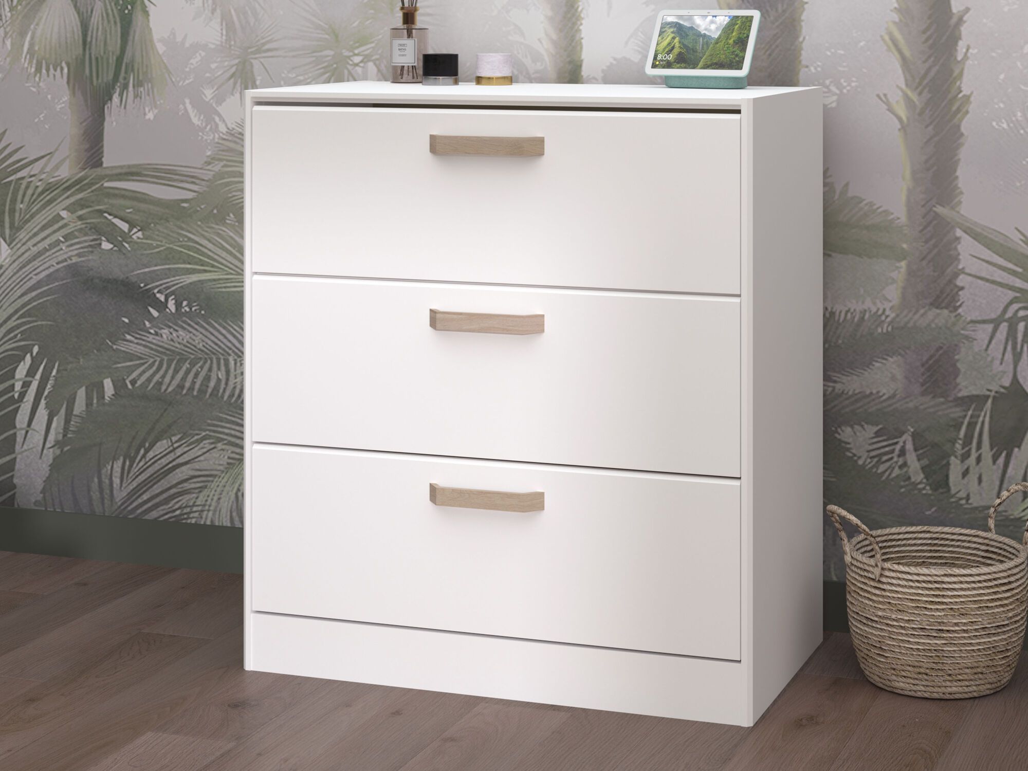 Commode DREMO 3 tiroirs blanc