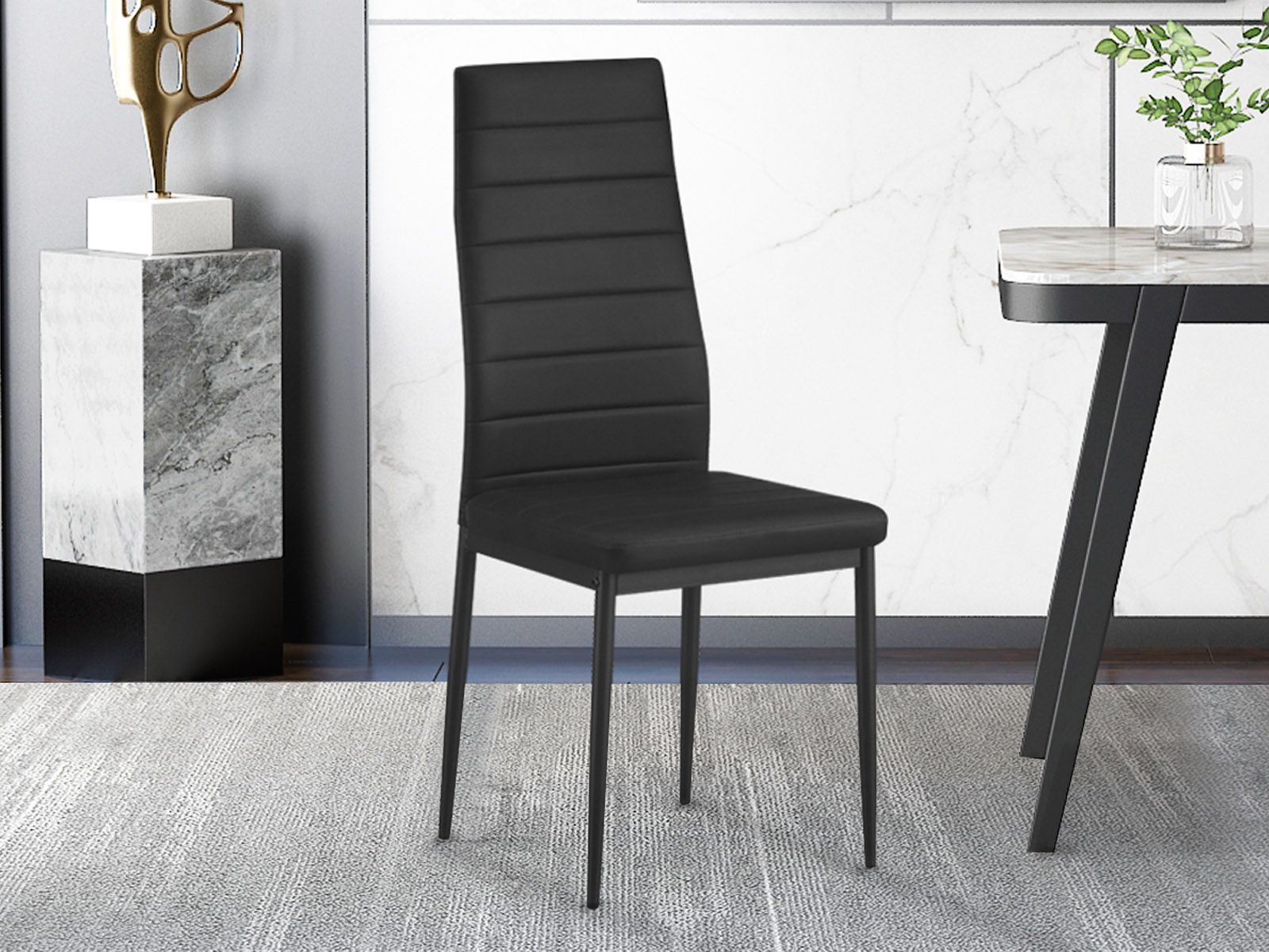 Lot de 4 chaises KENZIE noir