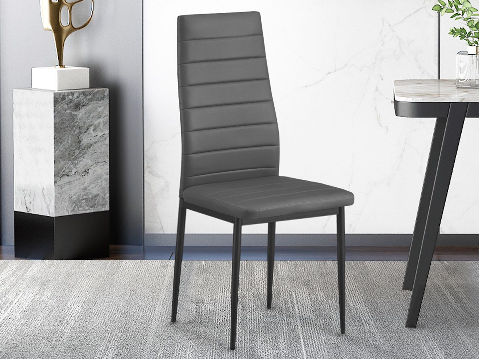 Lot de 4 chaises KENZIE gris