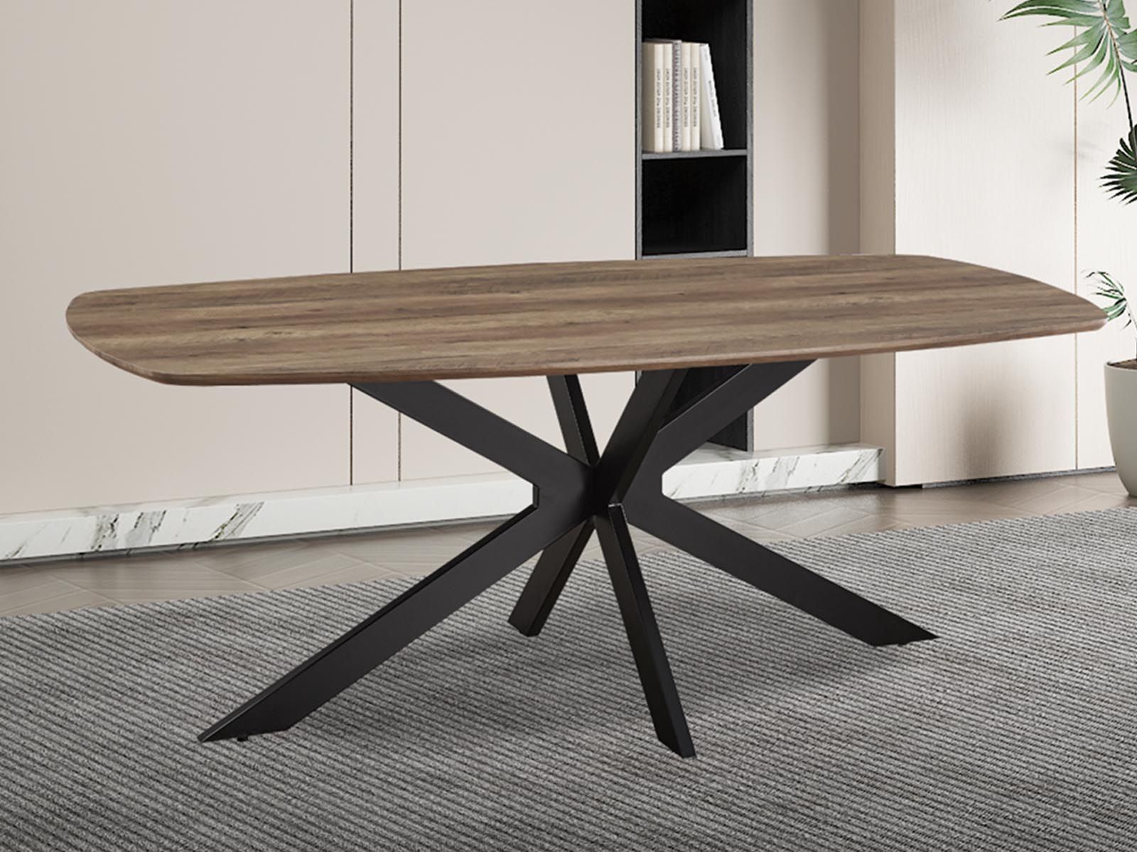 Table repas ovale AZIMANE 100x200 cm mangolia