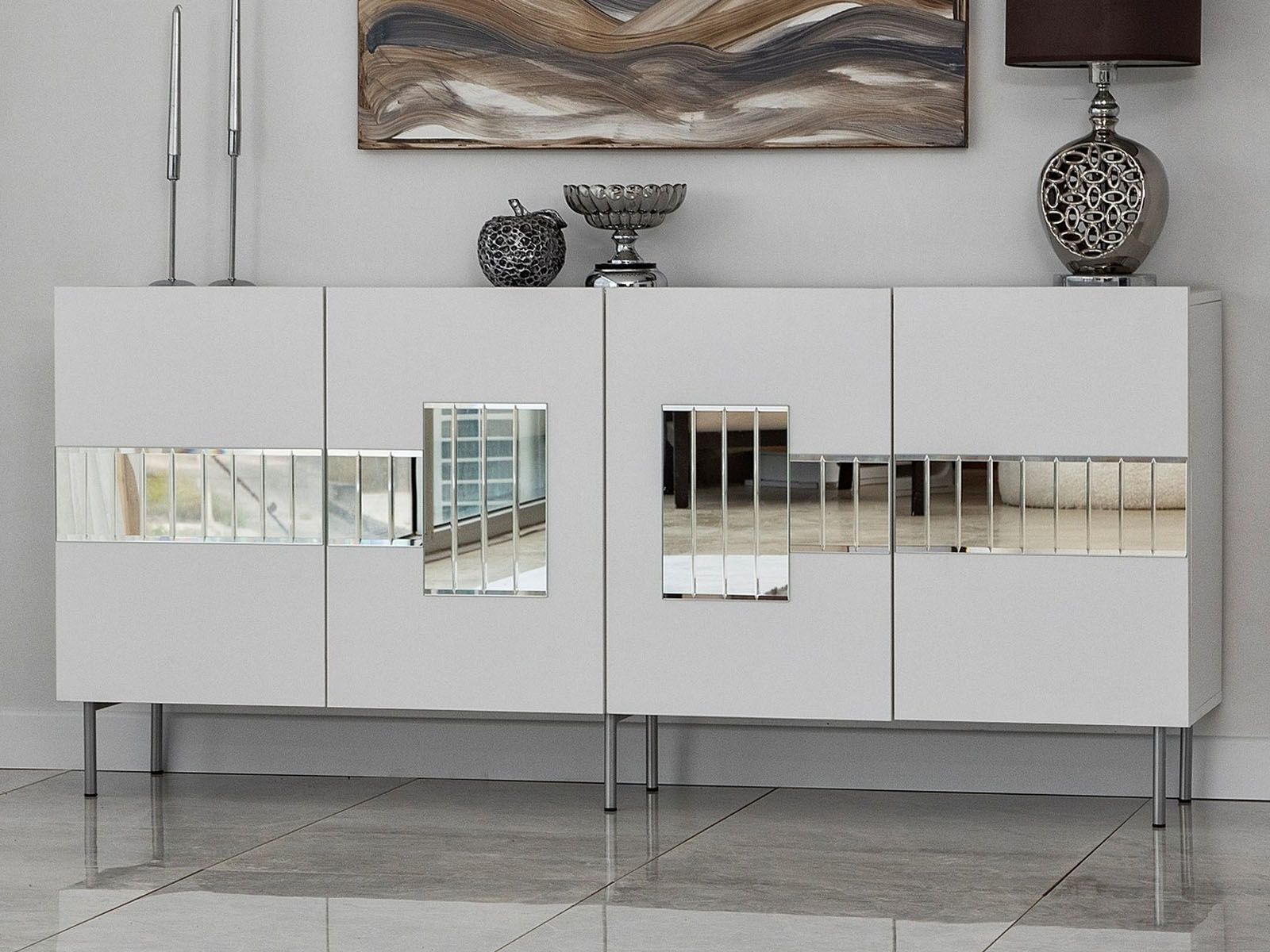 Buffet/bahut MONMARTRE 4 portes blanc