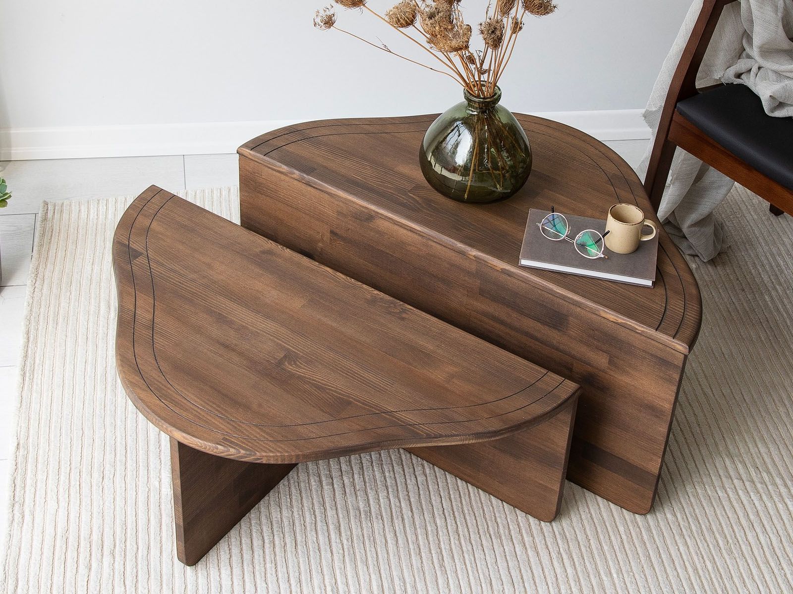 Table basse PIRANO 90 cm noyer