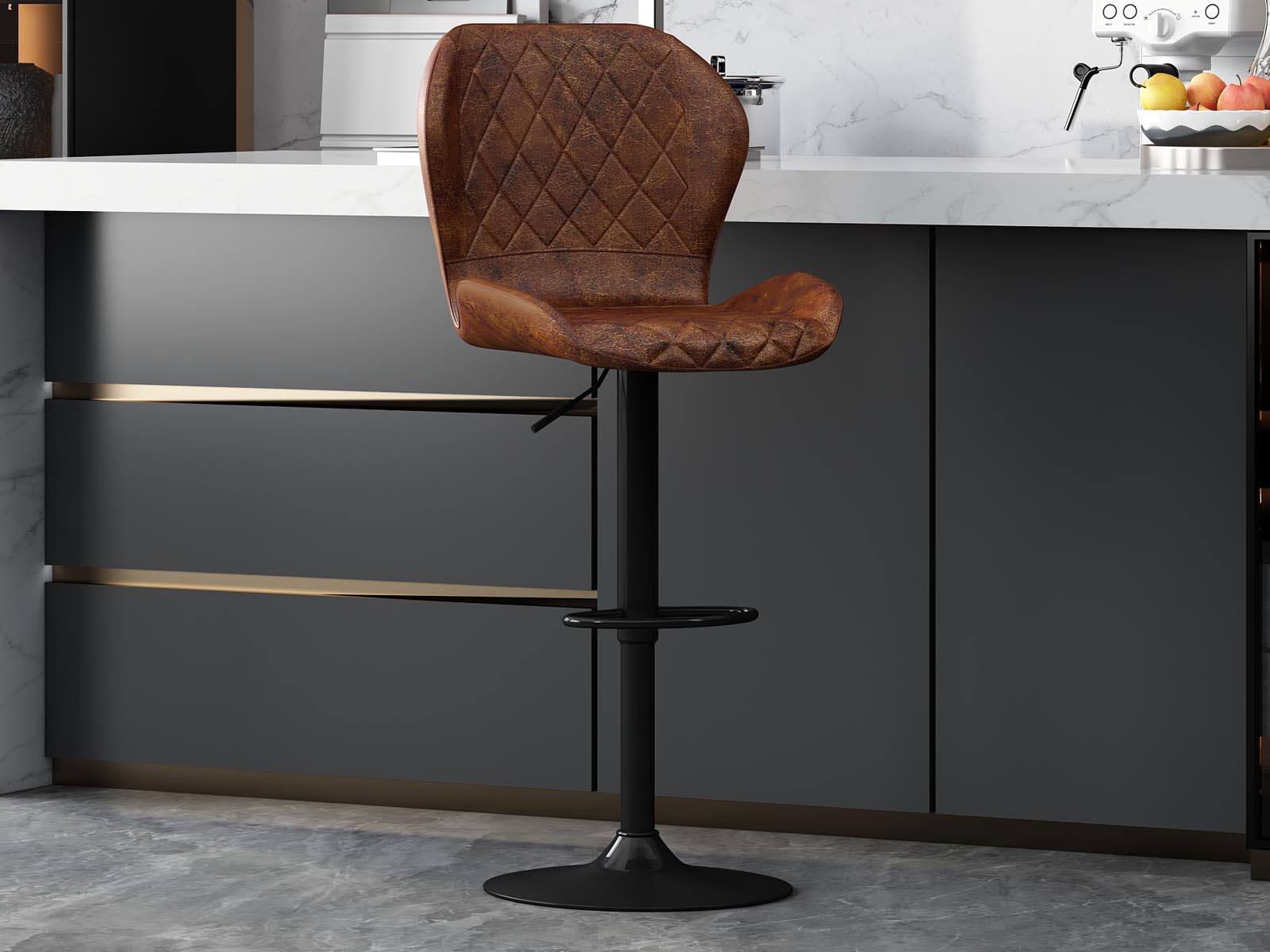 Tabouret de bar MAGALA cognac