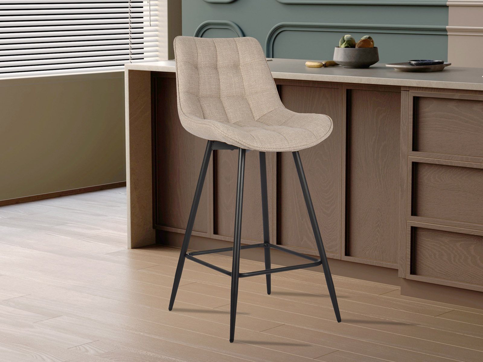 Tabouret de bar ARIBO beige