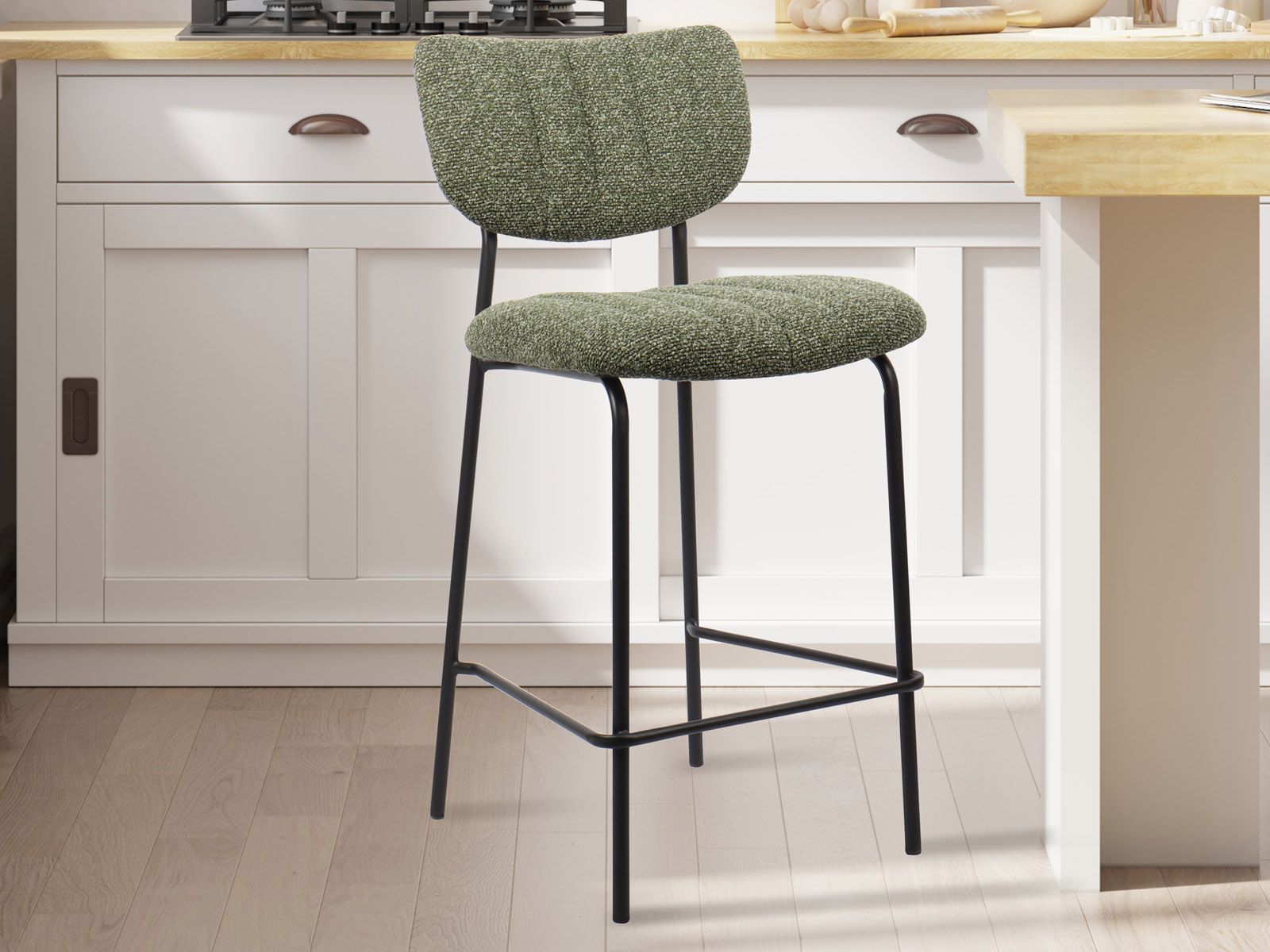 Tabouret de bar ANIKA vert