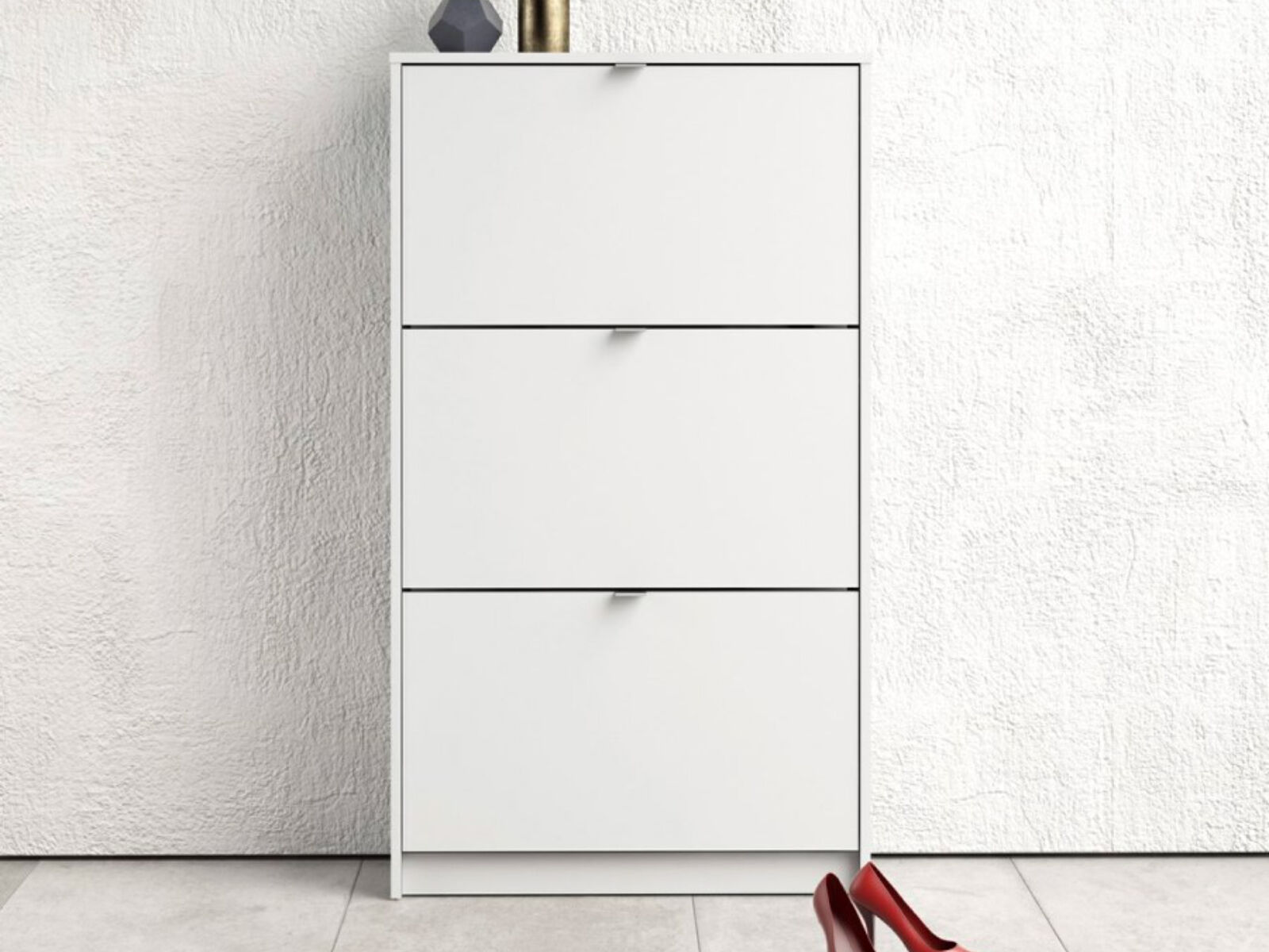 Meuble à chaussures SHANA 3 portes blanc