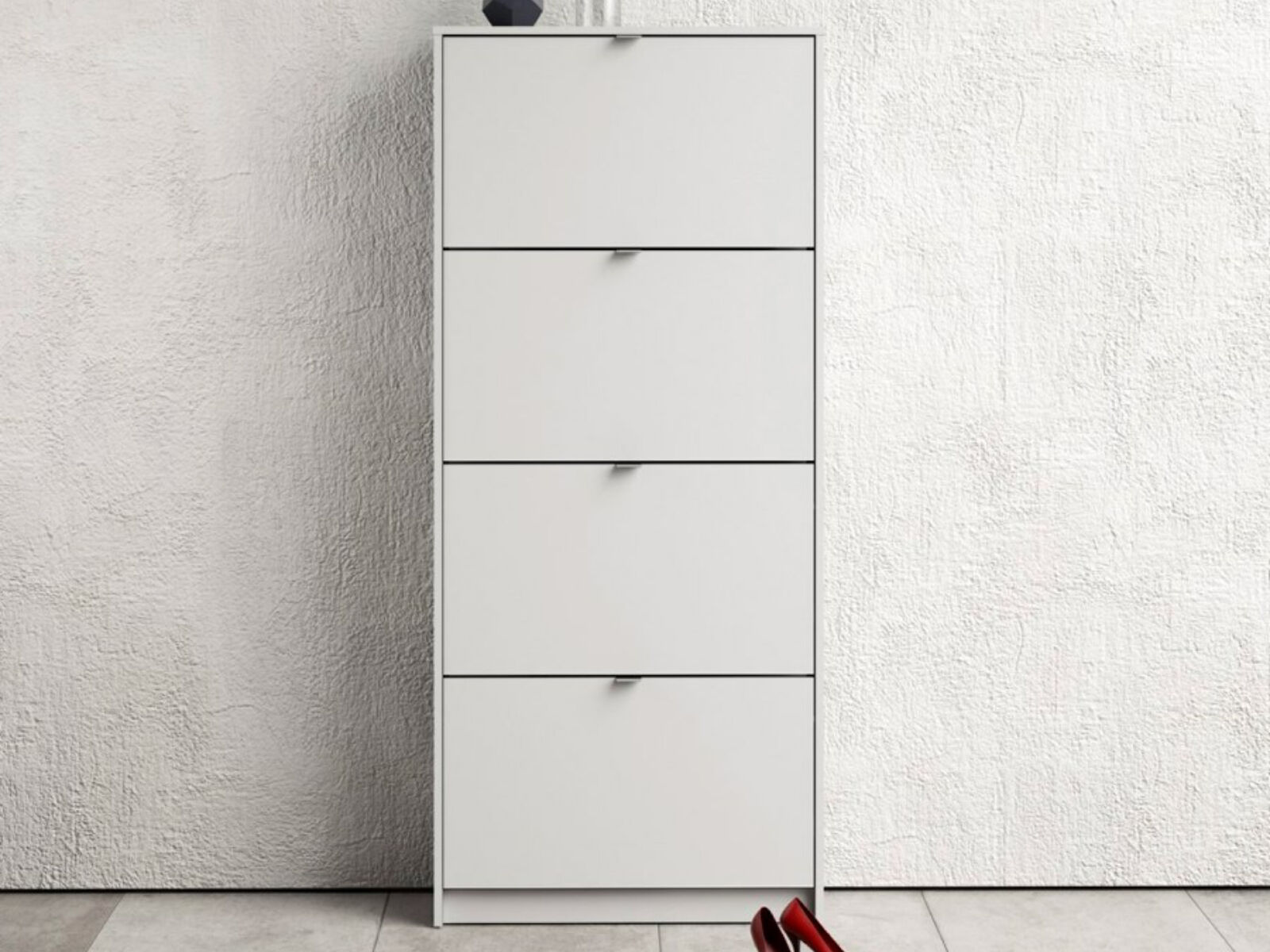 Meuble à chaussures SHANA 4 portes blanc