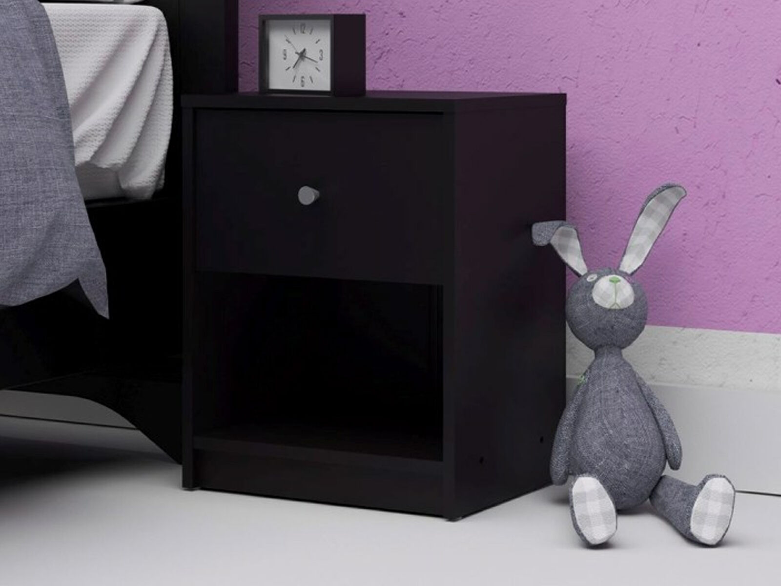 Table de chevet MAYU 1 tiroir noir