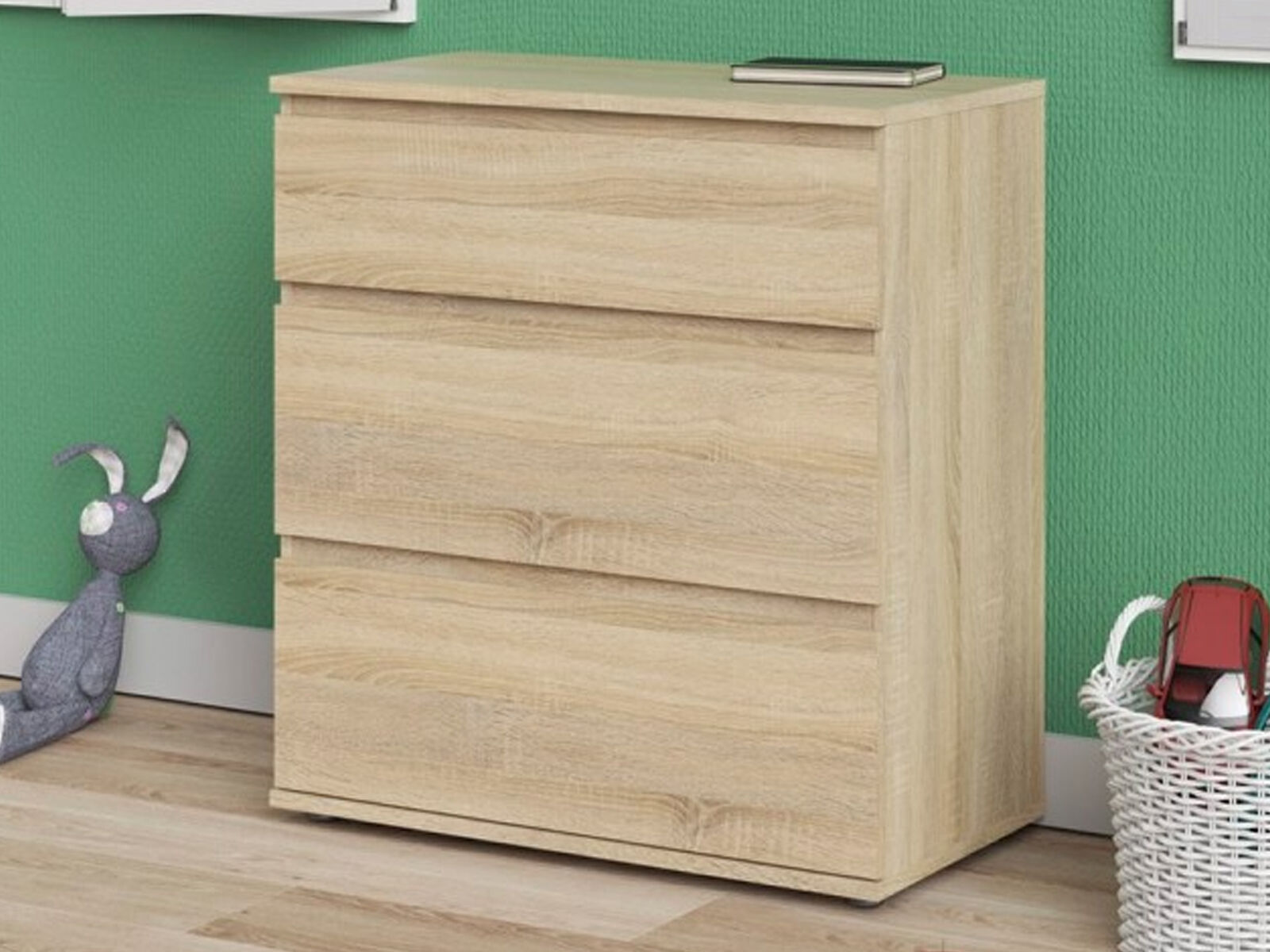 Commode NOVARO 3 tiroirs chêne