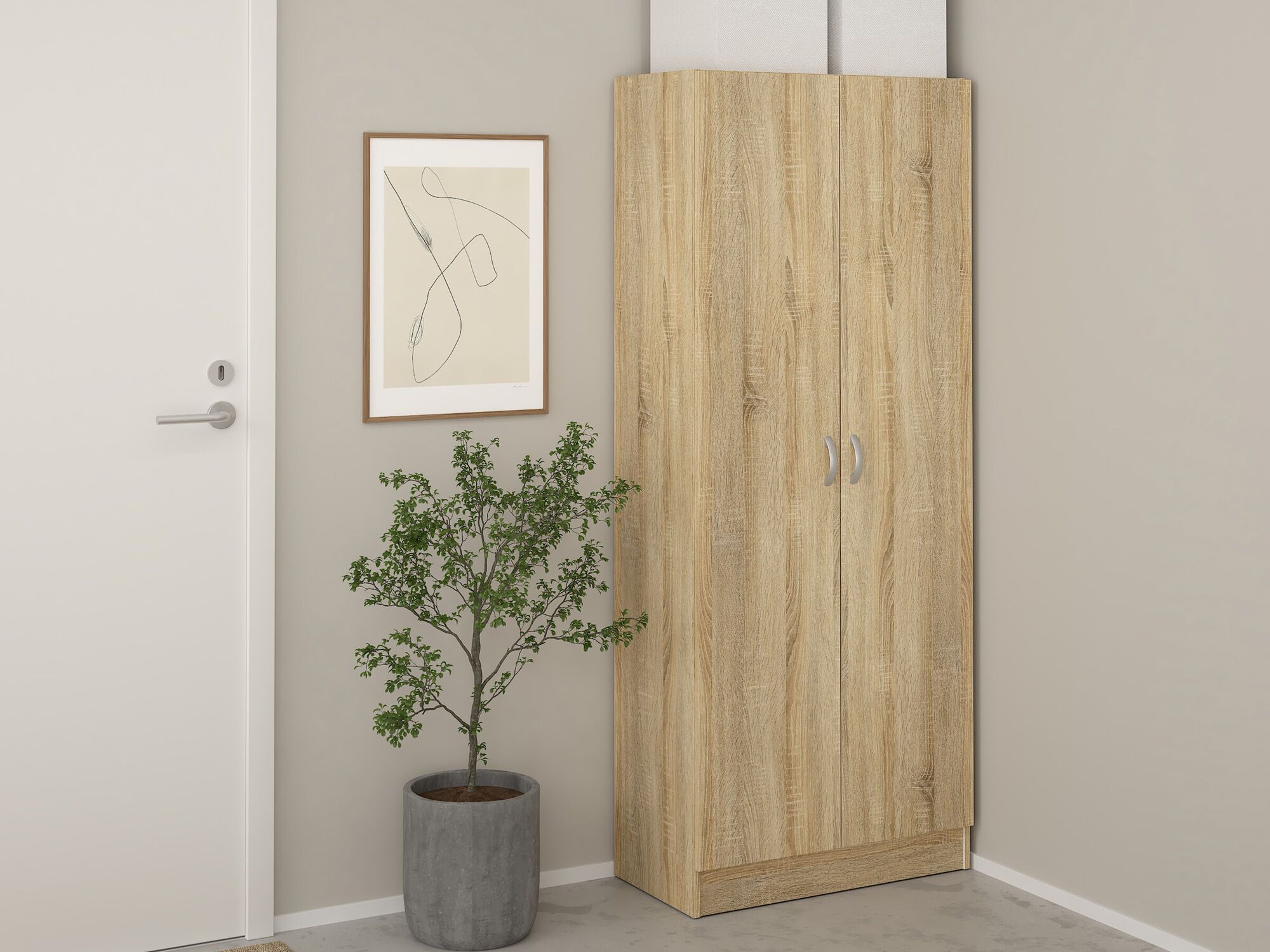 Armoire à chaussures FOCAMI 2 portes chêne