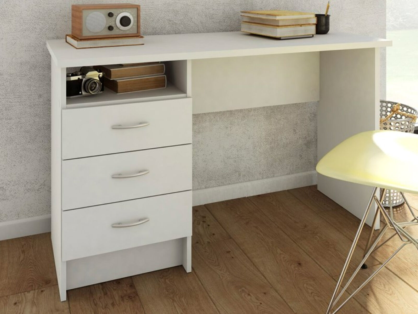 Bureau FARO 3 tiroirs blanc