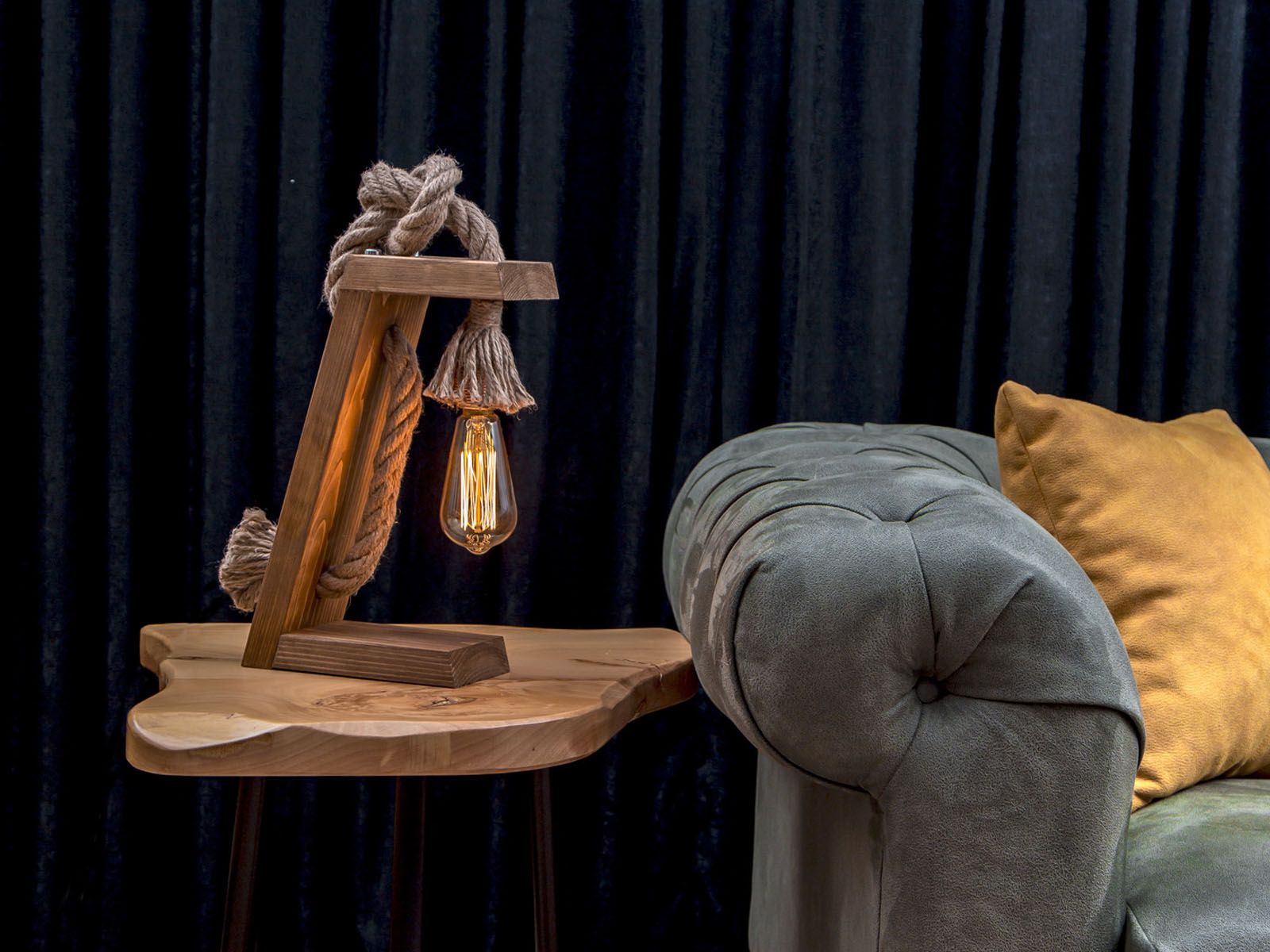 Lampe de table AREZZO 1 lampe brun
