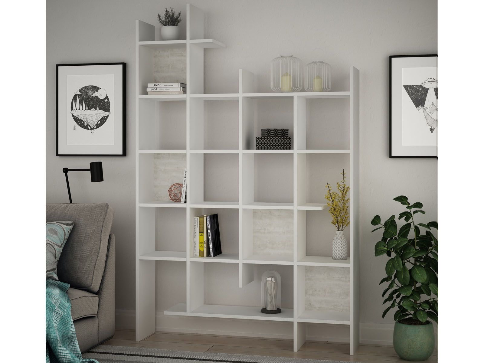 Bibliothèque MANIKO blanc