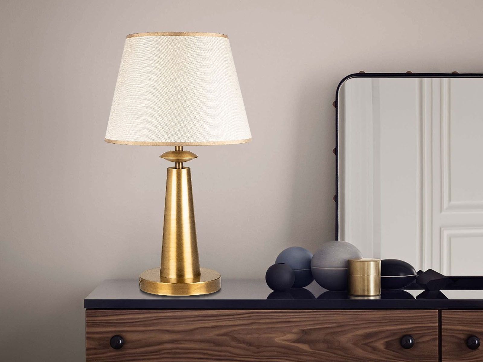Lampe de table SYRACUSE 1 lampe blanc/or