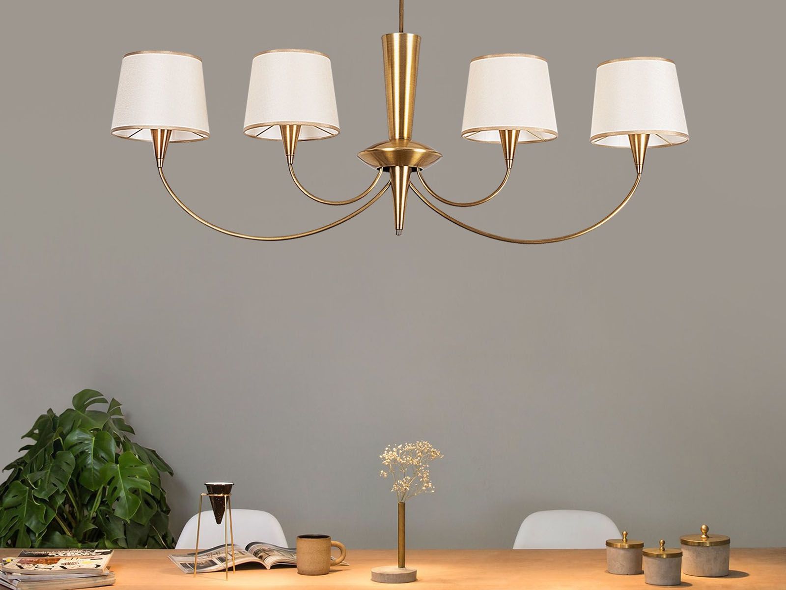 Lustre OLGA 4 lampes doré