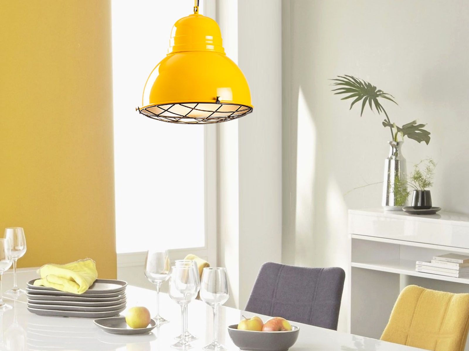 Luminaire suspendu PACHECO 1 lampe jaune
