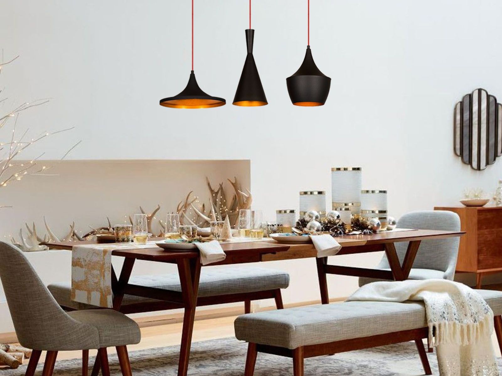 Luminaire suspendu MAFIA 3 lampes noir