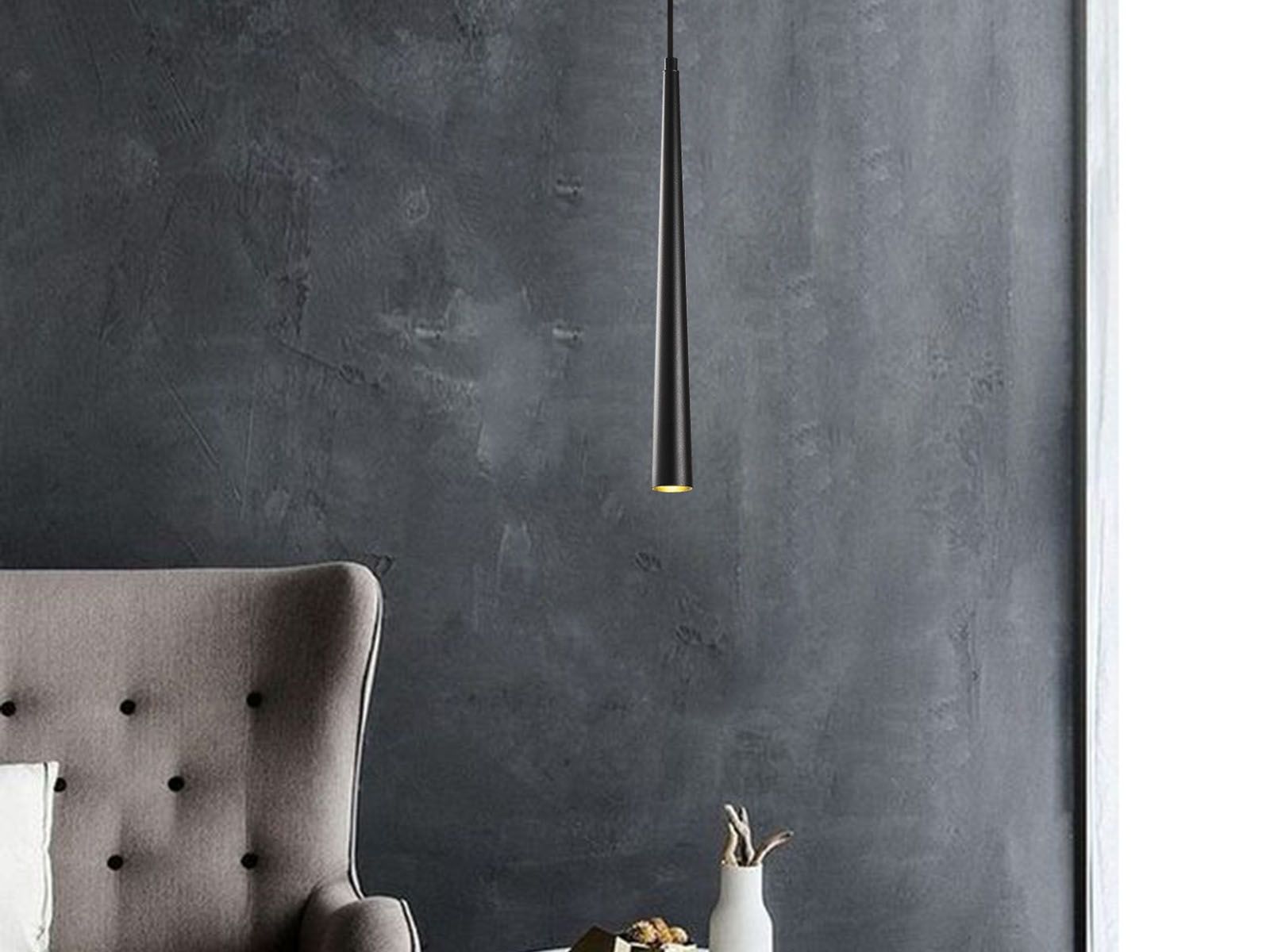 Luminaire suspendu UKARA 1 lampe noir