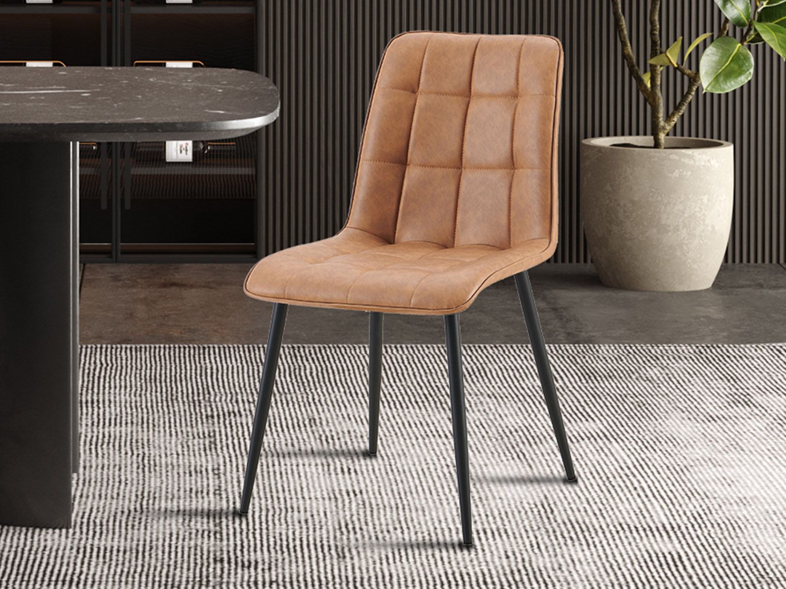 Chaise FARIS cognac