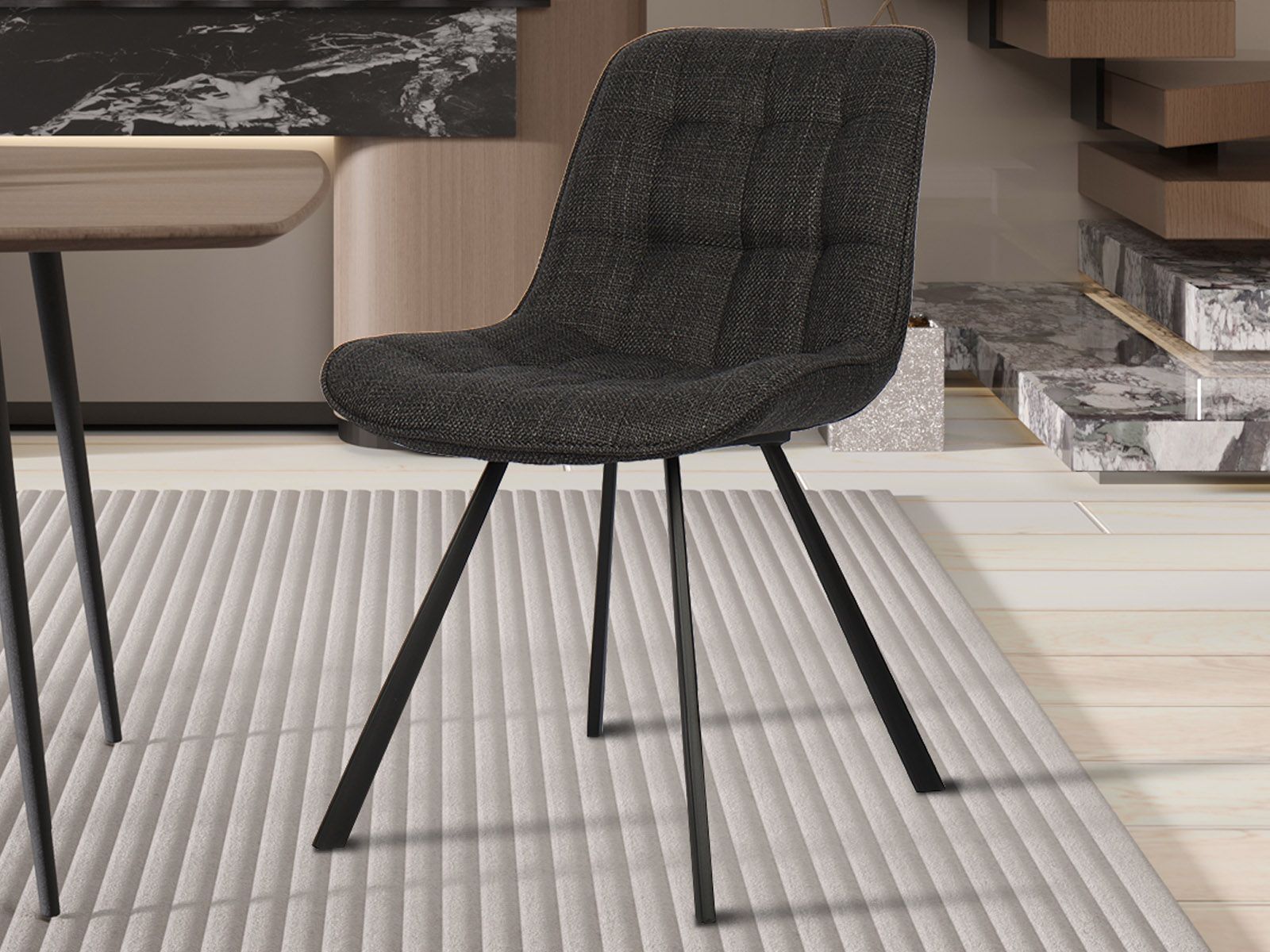 Chaise AREEBA gris foncé