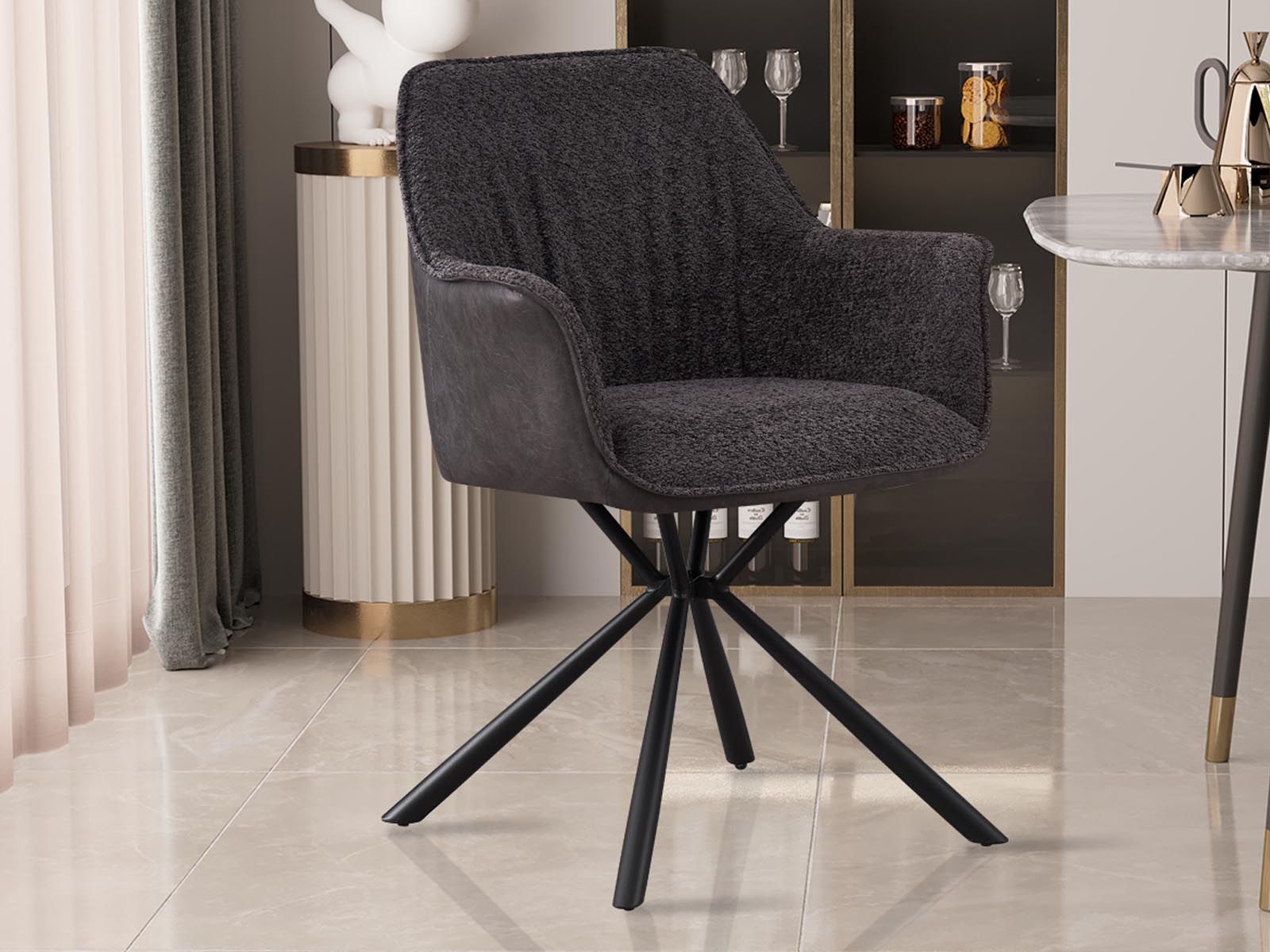 Chaise LUCARDI gris