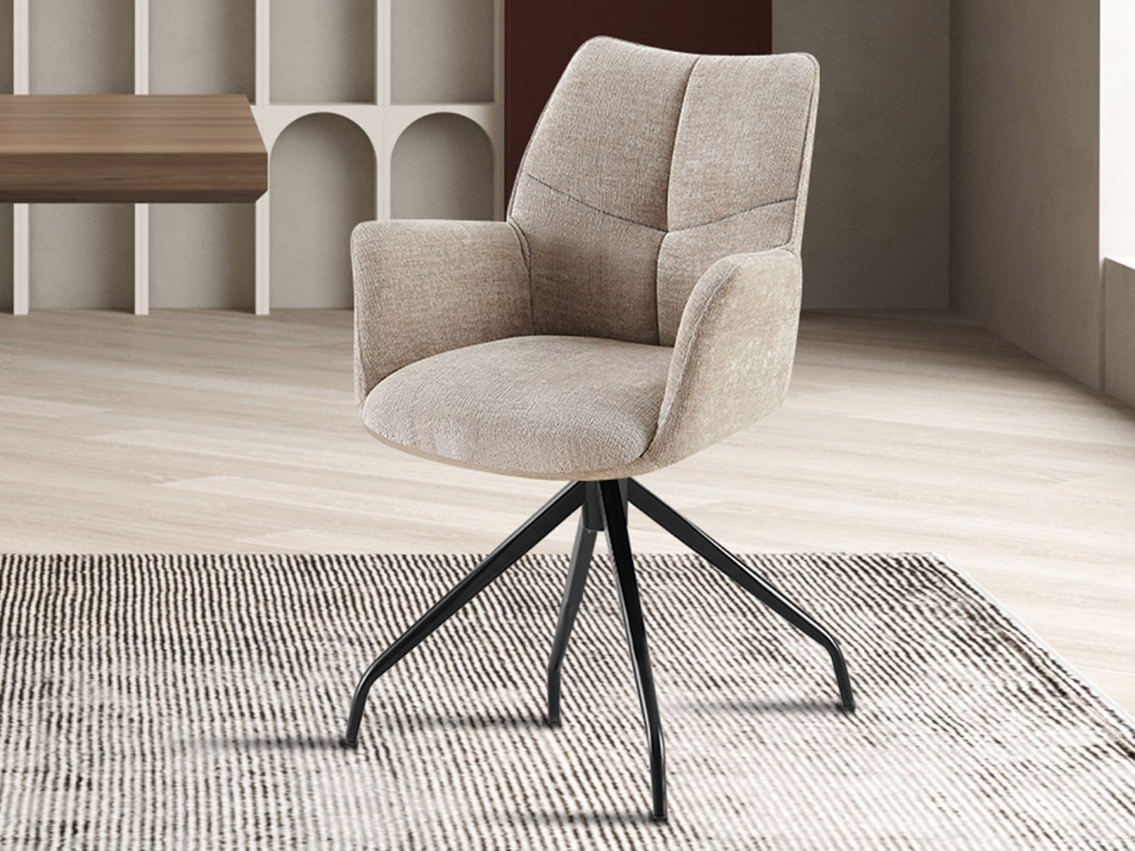 Fauteuil pivotant LORIS sable