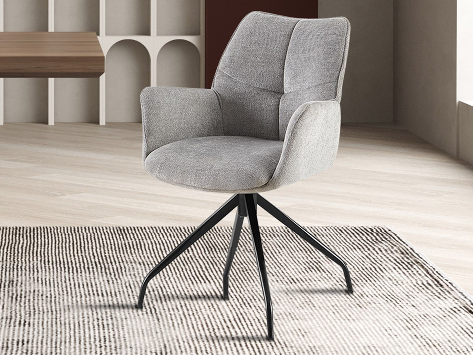 Fauteuil pivotant LORIS gris