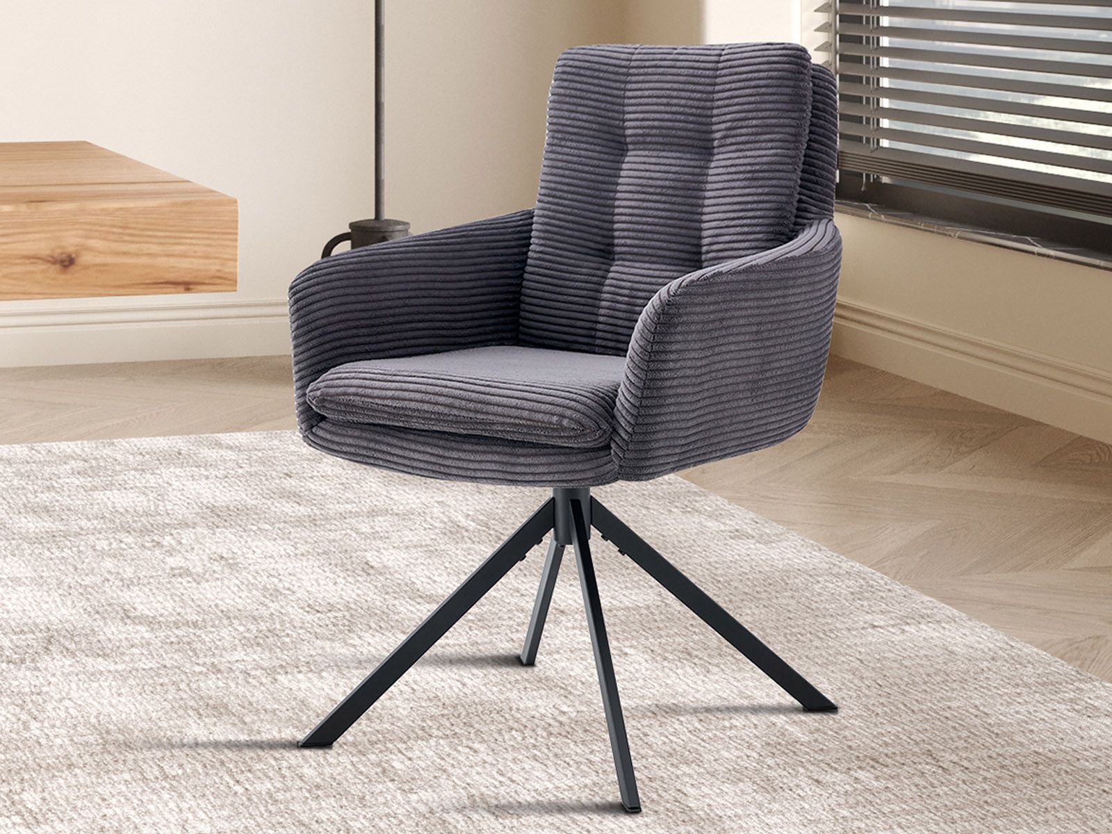 Fauteuil pivotant LOUNA gris