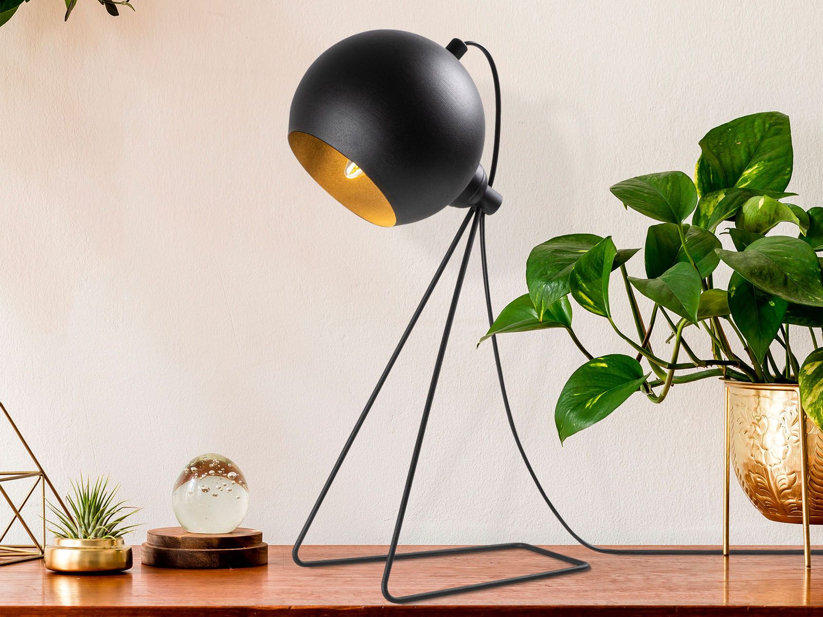 Lampe de table BARBESINO 1 lampe noir/or