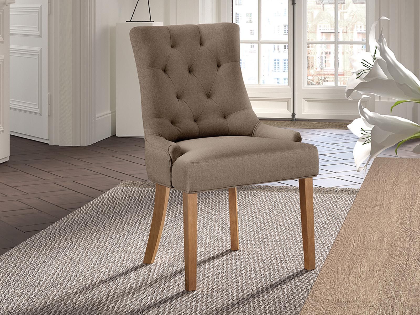 Chaise moderne ARIANE canelle