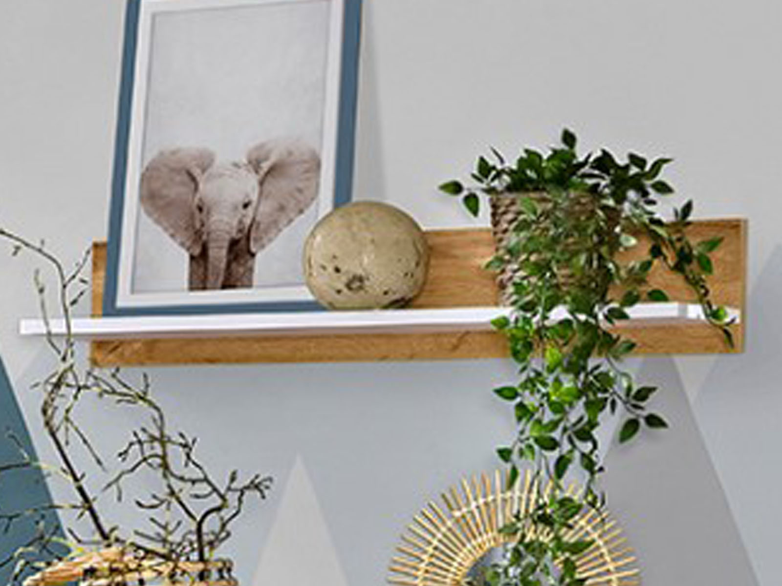 Étagère ARKEA 80 cm blanc/chêne wotan